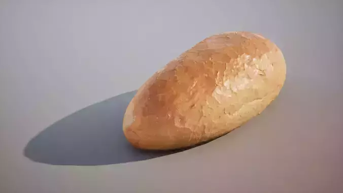 Low -Poly Bread Game ready 5K triangles 4K PBR textures model Low-poly 3D model 2