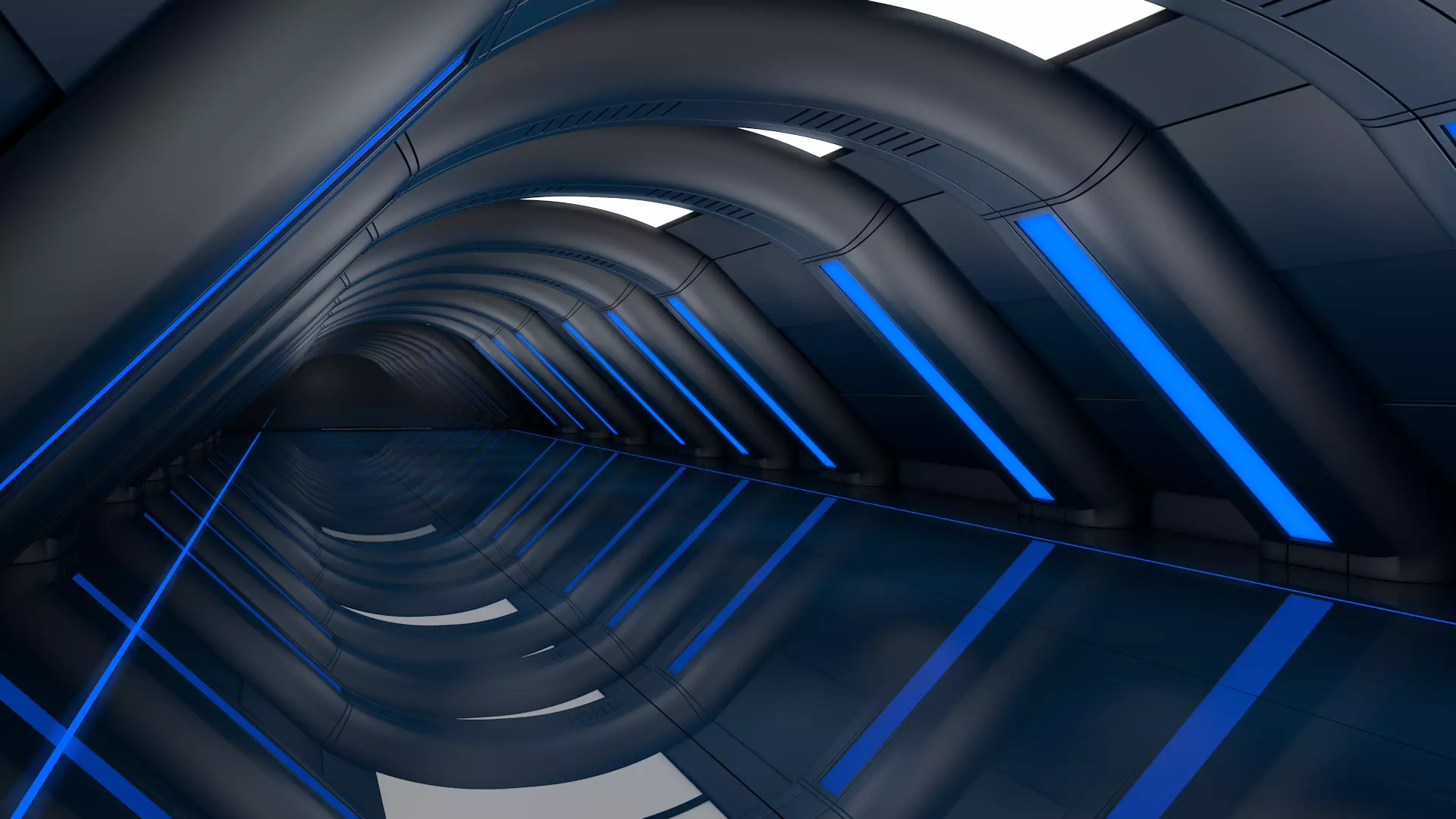 Sci Fi Corridor 3D model_2