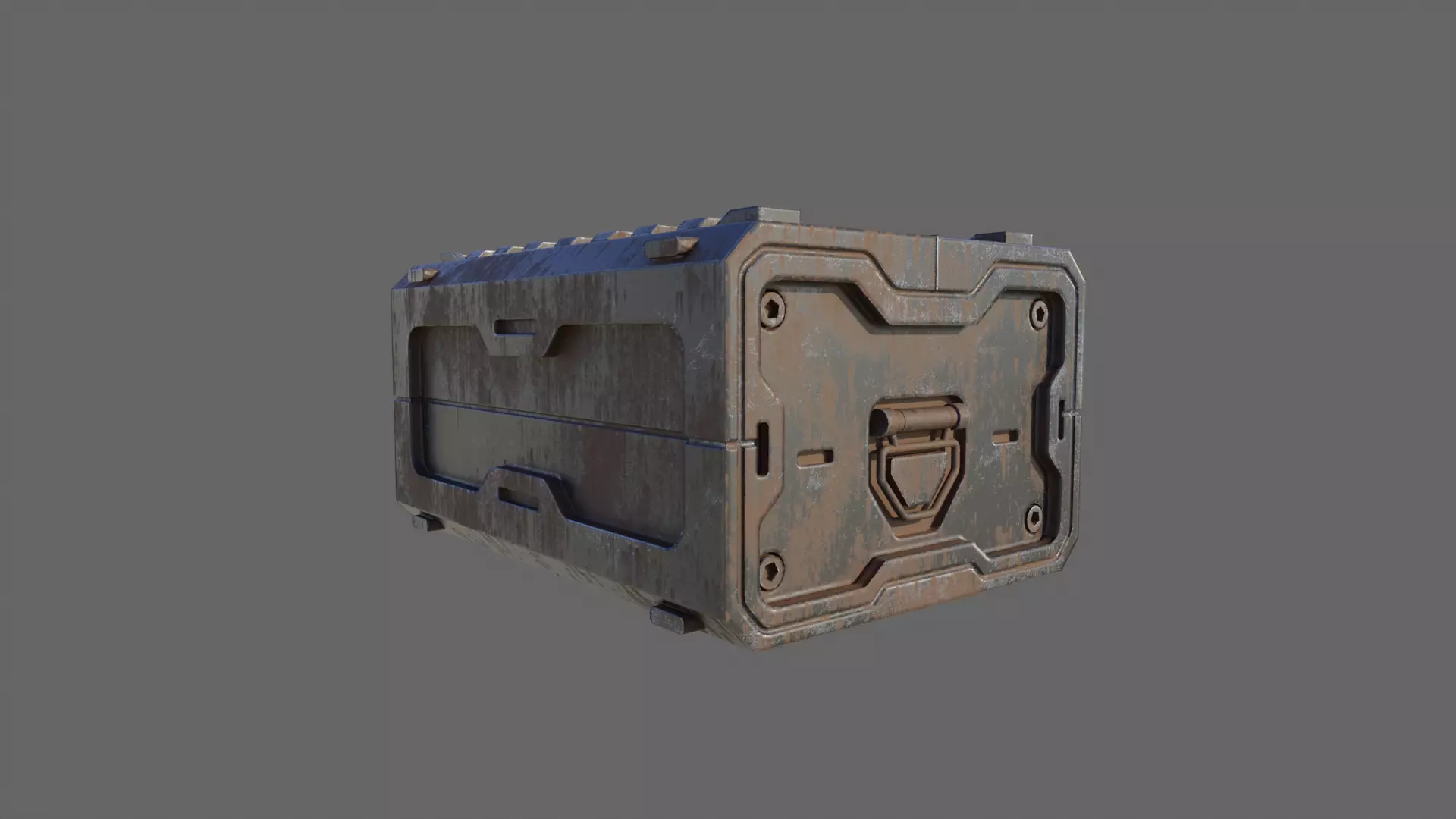 Scifi Crate Game Asset with 10 Texture Variants - PBR Unity Low-poly 3D model_17