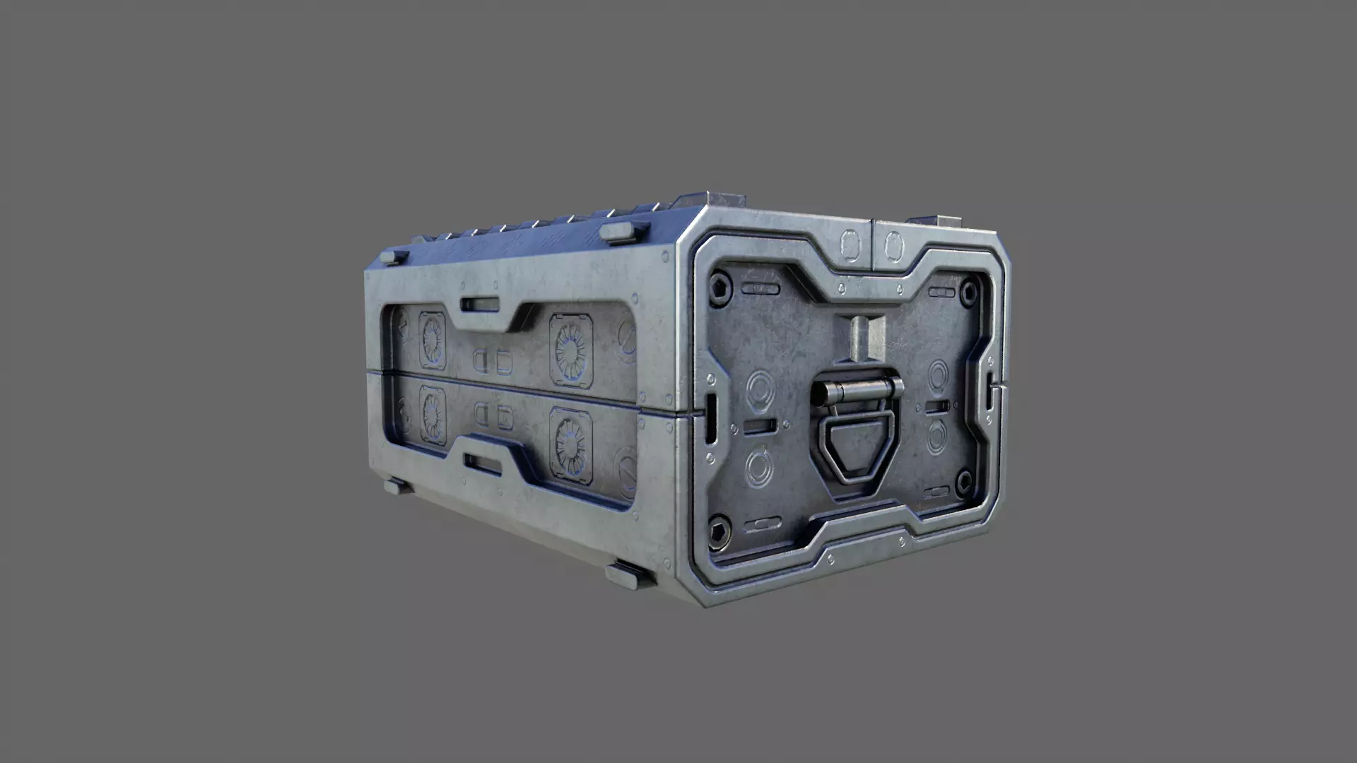 Scifi Crate Game Asset with 10 Texture Variants - PBR Unity Low-poly 3D model_22