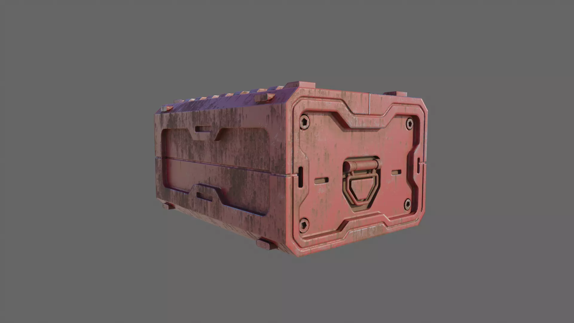 Scifi Crate Game Asset with 10 Texture Variants - PBR Unity Low-poly 3D model_15
