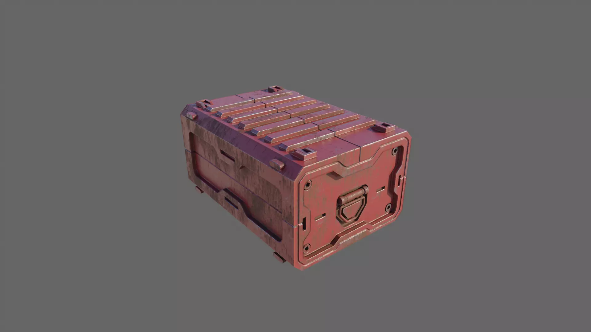 Scifi Crate Game Asset with 10 Texture Variants - PBR Unity Low-poly 3D model_26