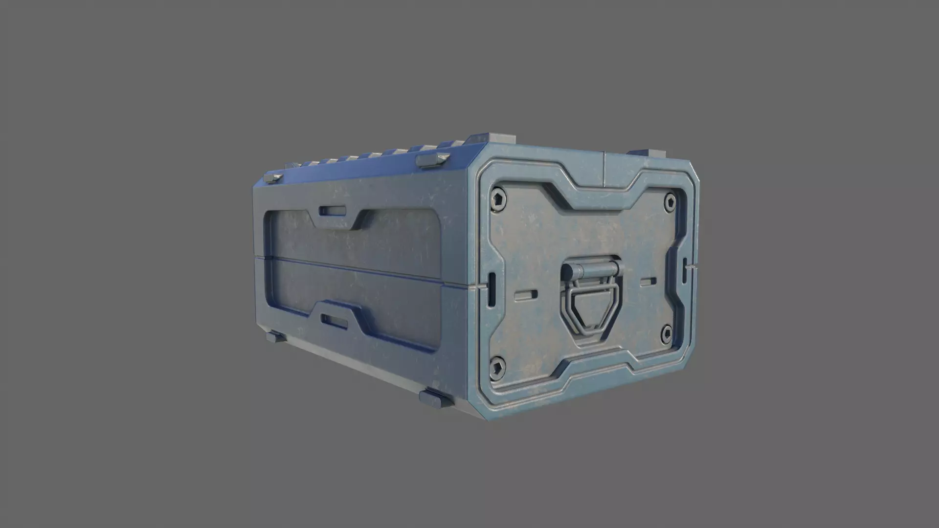 Scifi Crate Game Asset with 10 Texture Variants - PBR Unity Low-poly 3D model_21