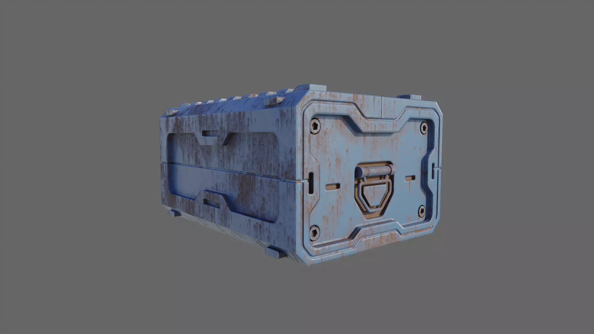 Scifi Crate Game Asset with 10 Texture Variants - PBR Unity Low-poly 3D model_16