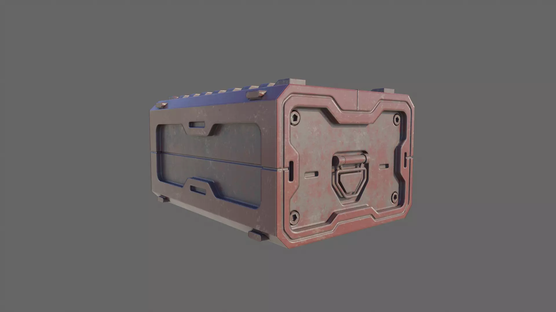 Scifi Crate Game Asset with 10 Texture Variants - PBR Unity Low-poly 3D model_20