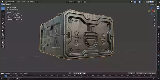 Scifi Crate Game Asset with 10 Texture Variants - PBR Unity Low-poly 3D model Scifi Crate Game Asset with 10 Texture Variants - PBR Unity Low-poly 3D model