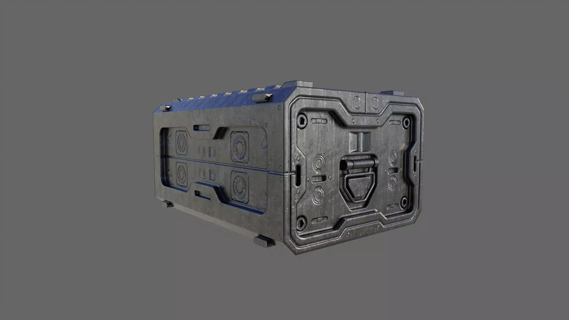 Scifi Crate Game Asset with 10 Texture Variants - PBR Unity Low-poly 3D model_14