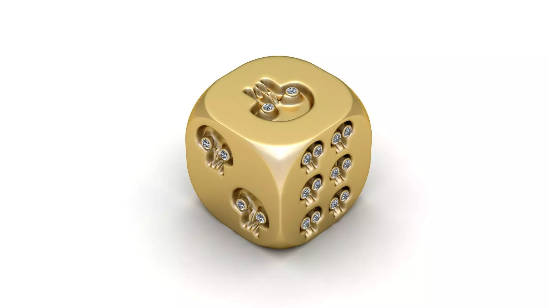 skull-themed luxury dice design 3D print model