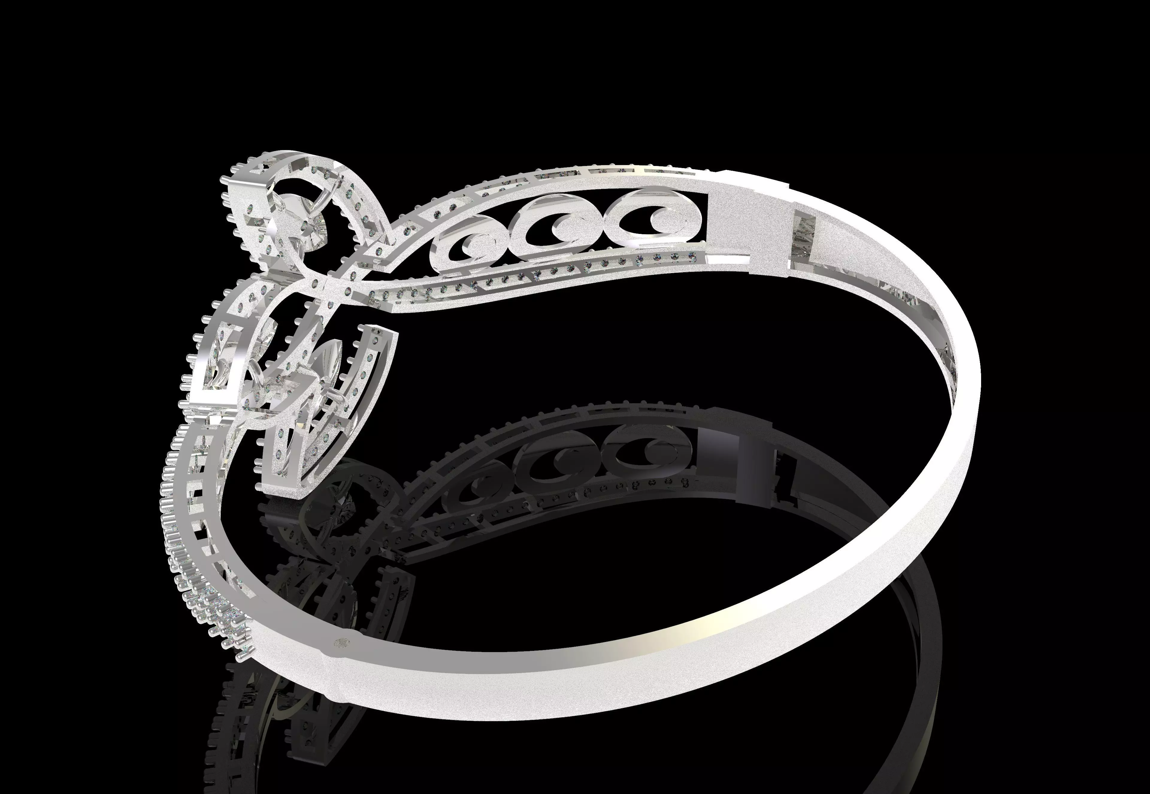 Art Deco Bracelet 04 3D print model_36