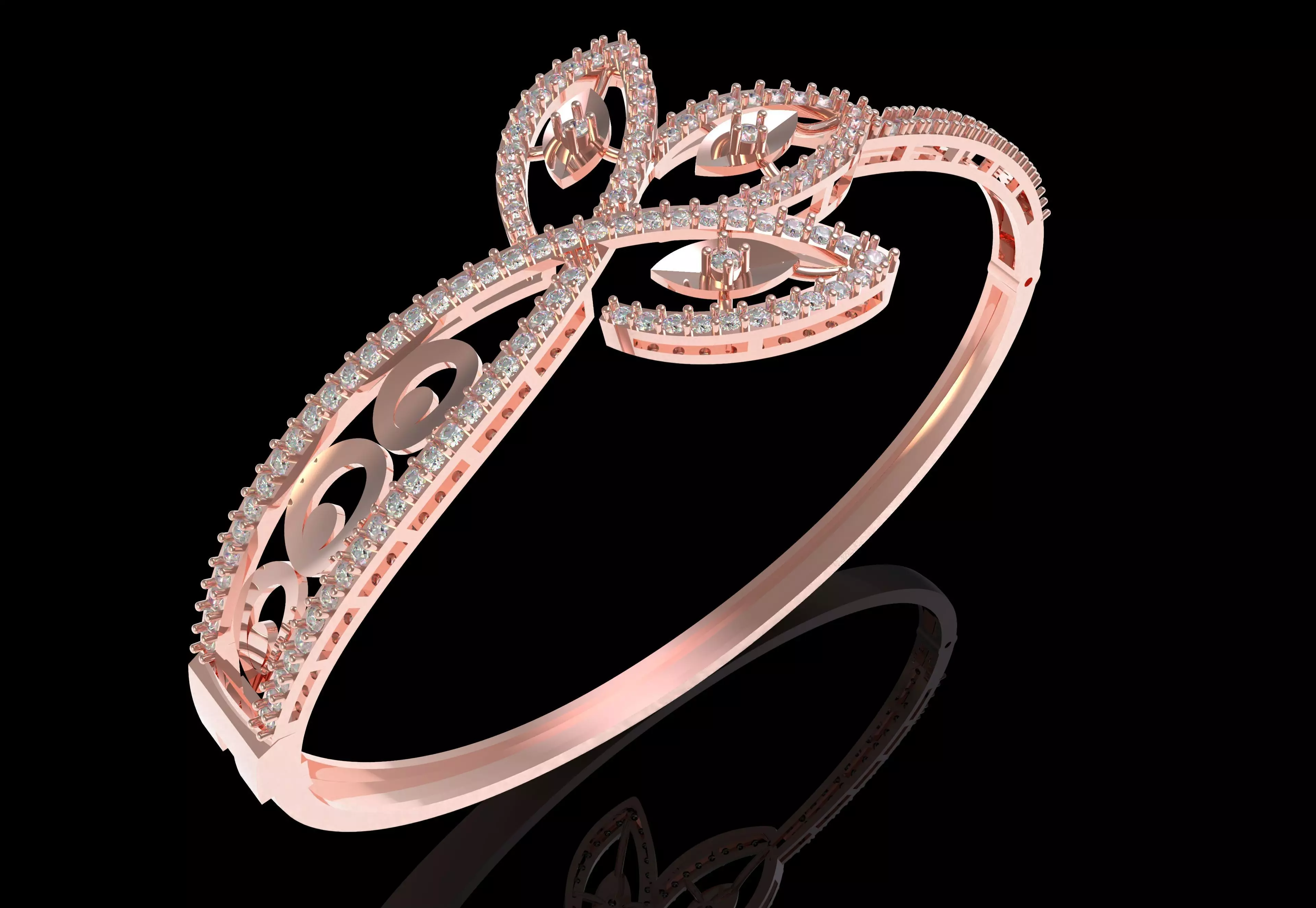 Art Deco Bracelet 04 3D print model_1