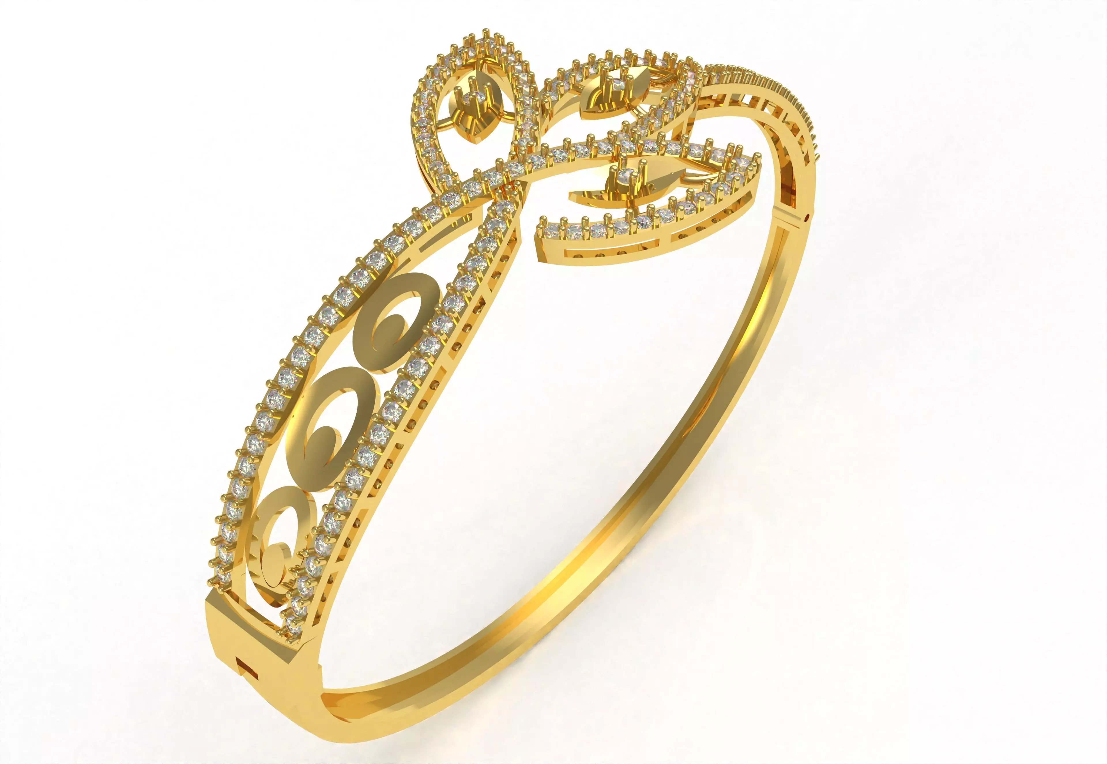 Art Deco Bracelet 04 3D print model_52