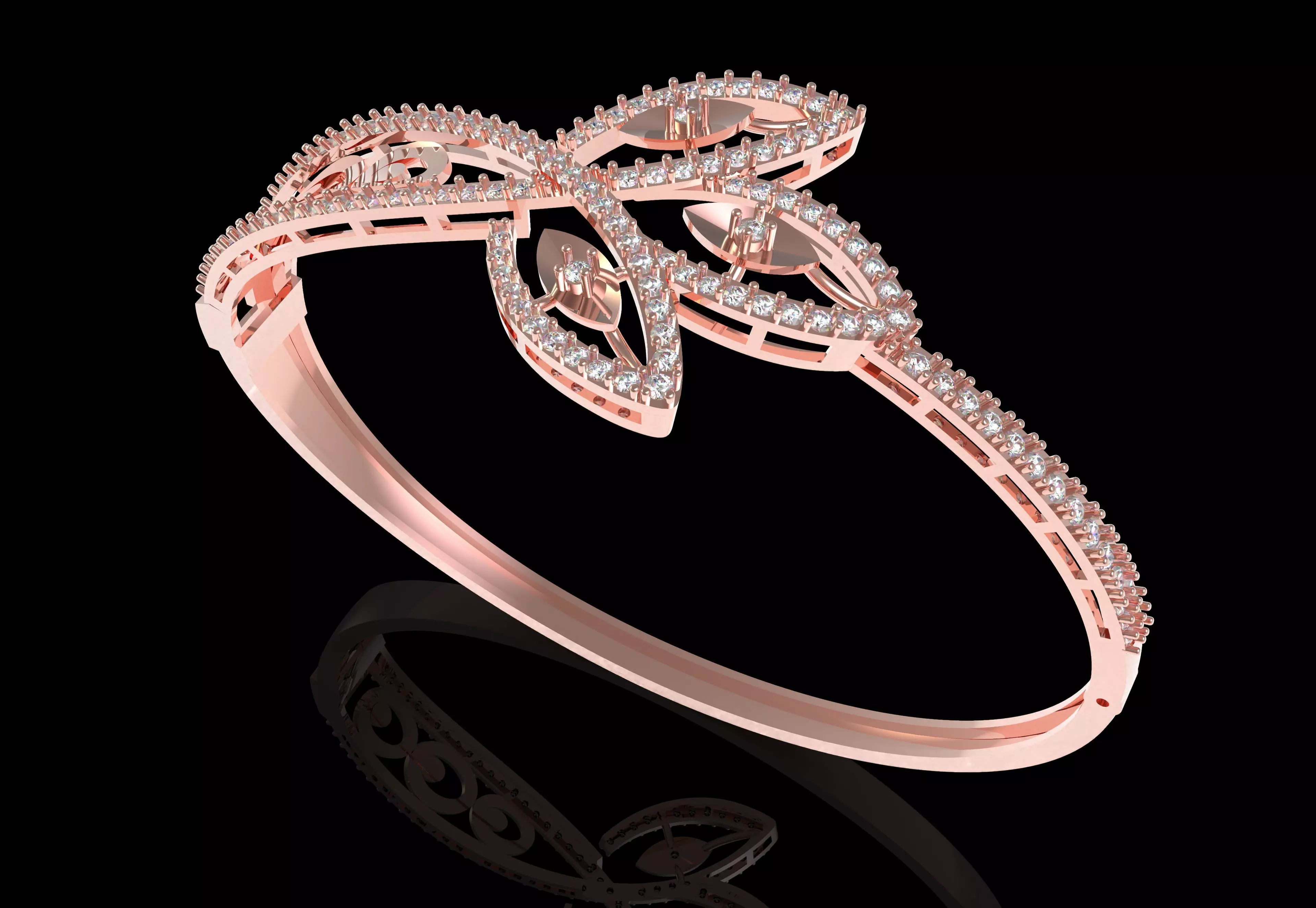 Art Deco Bracelet 04 3D print model_0