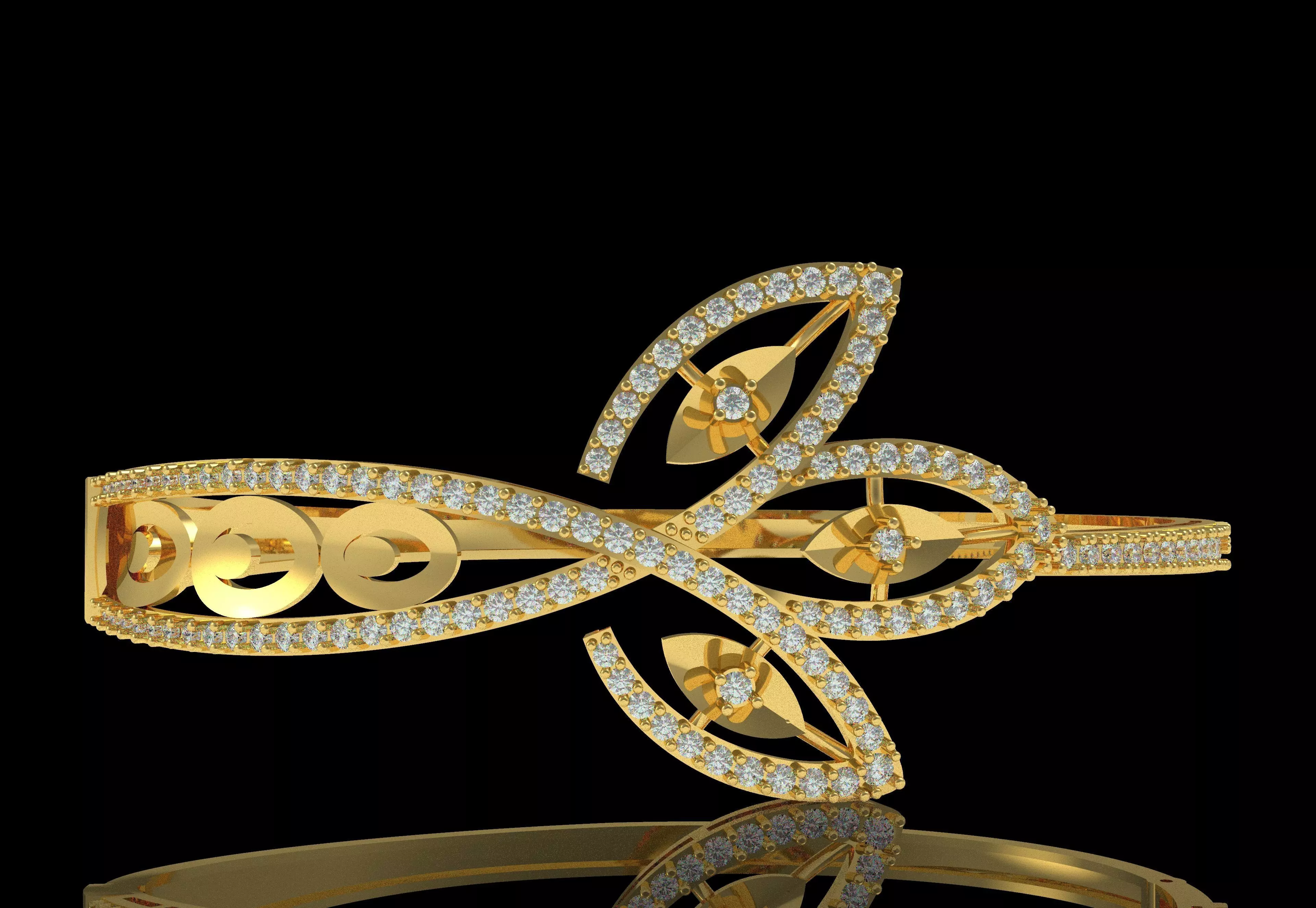 Art Deco Bracelet 04 3D print model_25