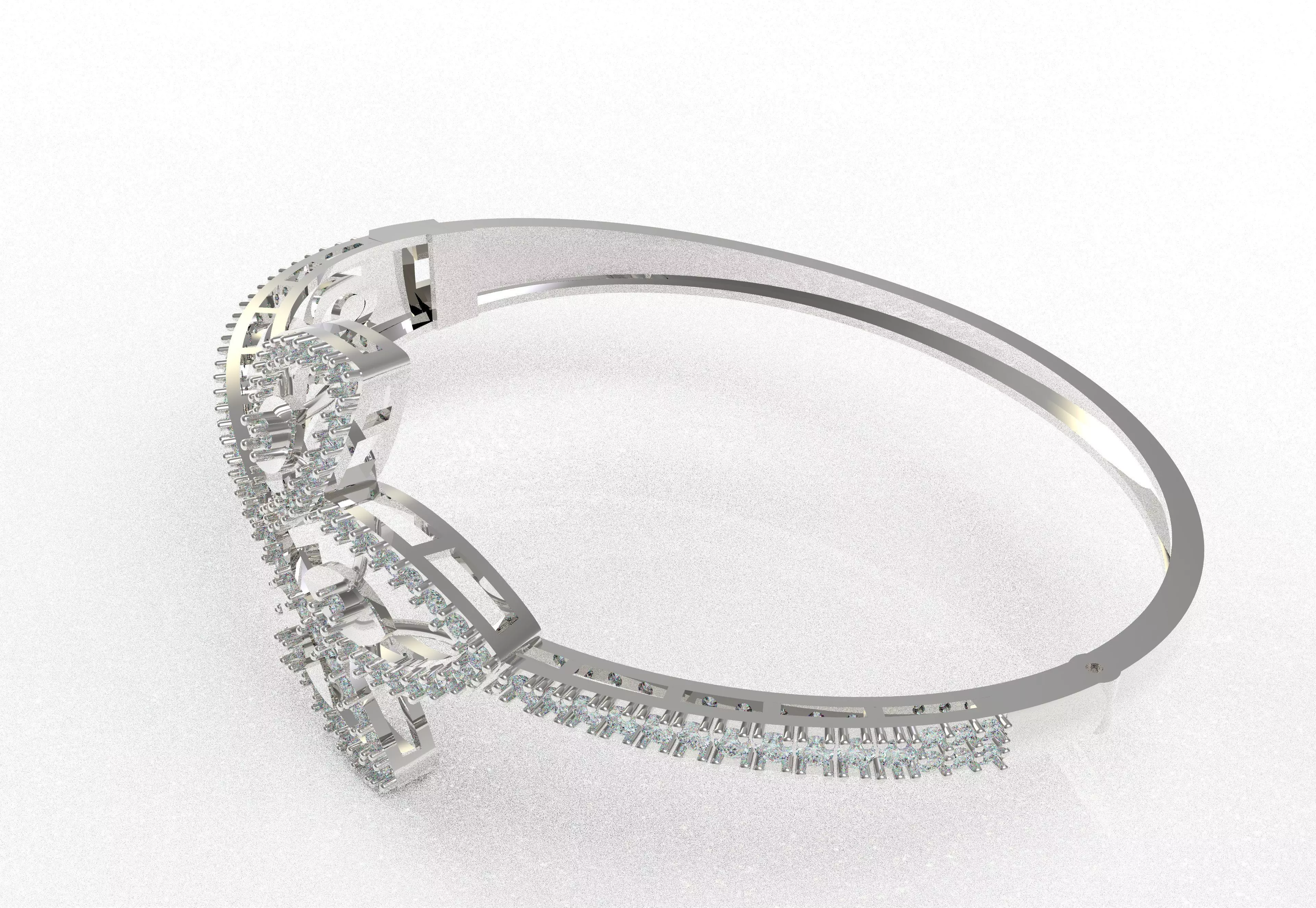 Art Deco Bracelet 04 3D print model_4