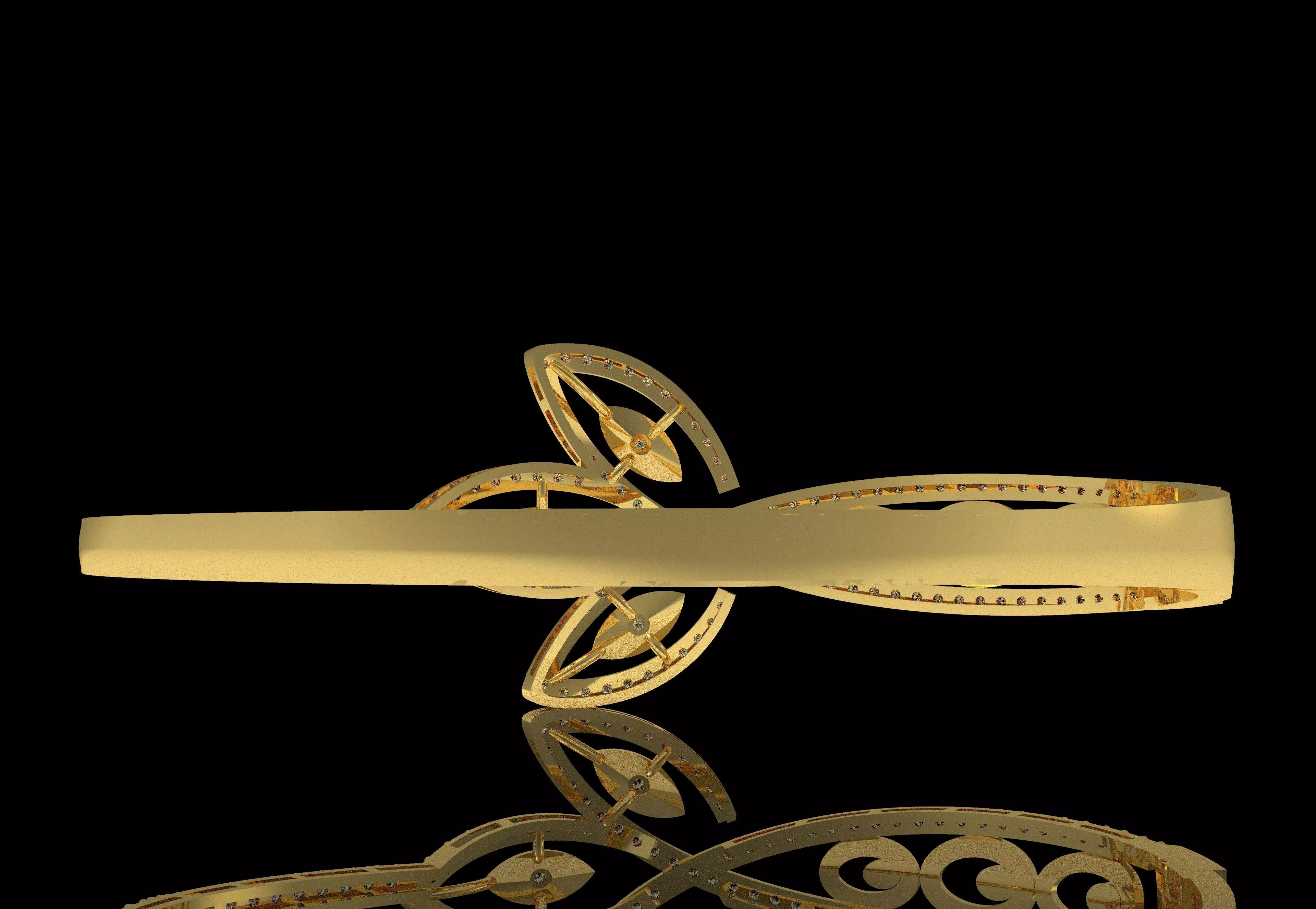 Art Deco Bracelet 04 3D print model_12