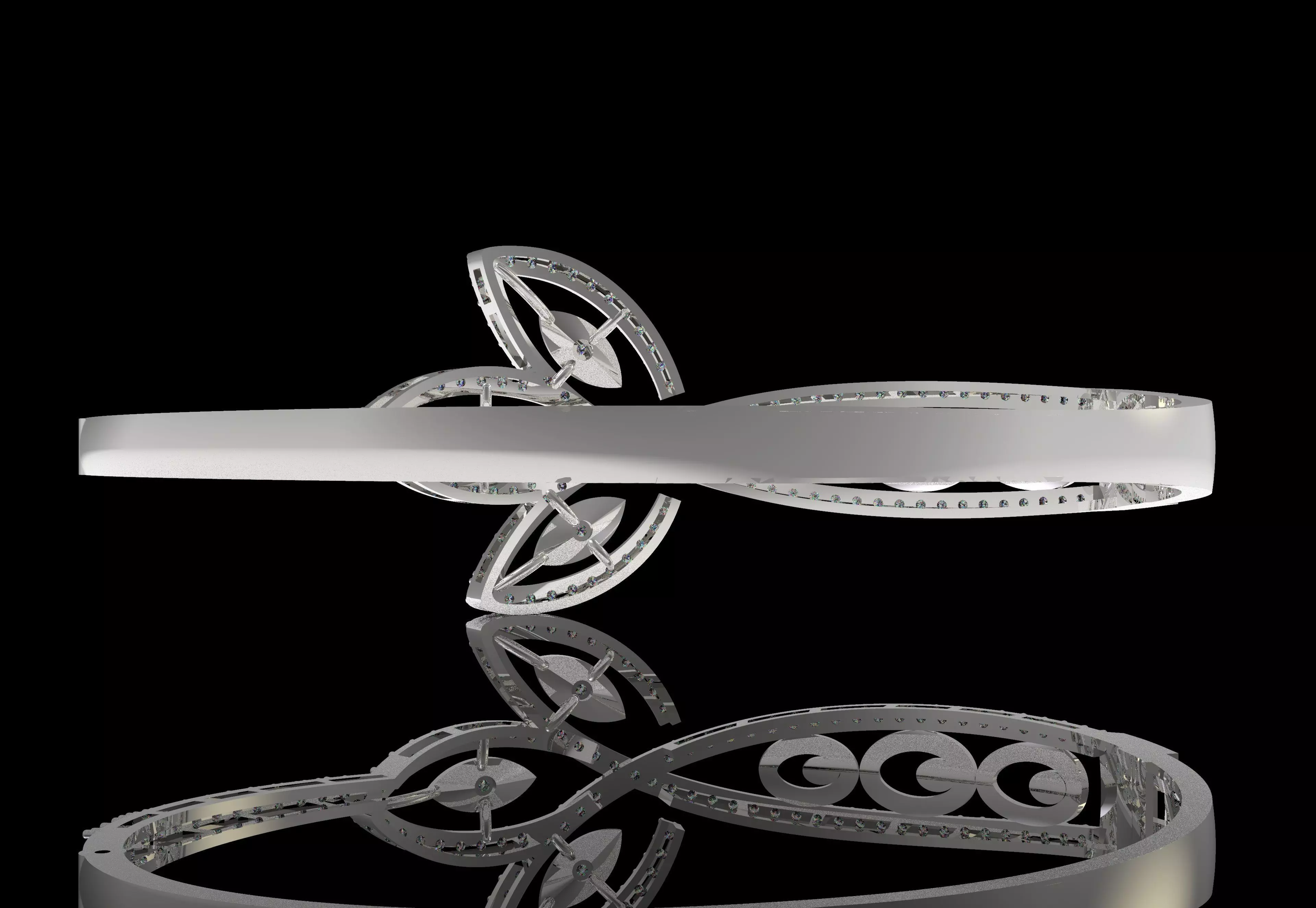 Art Deco Bracelet 04 3D print model_9