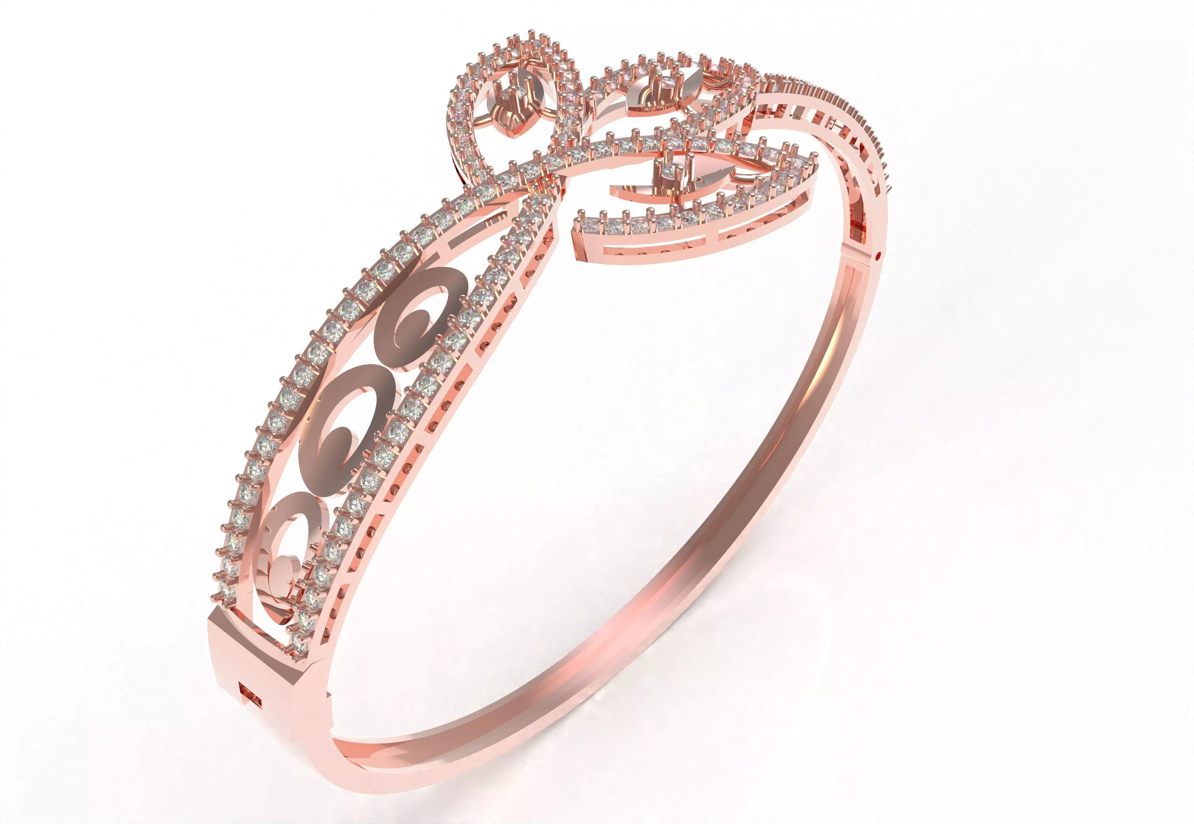 Art Deco Bracelet 04 3D print model_54