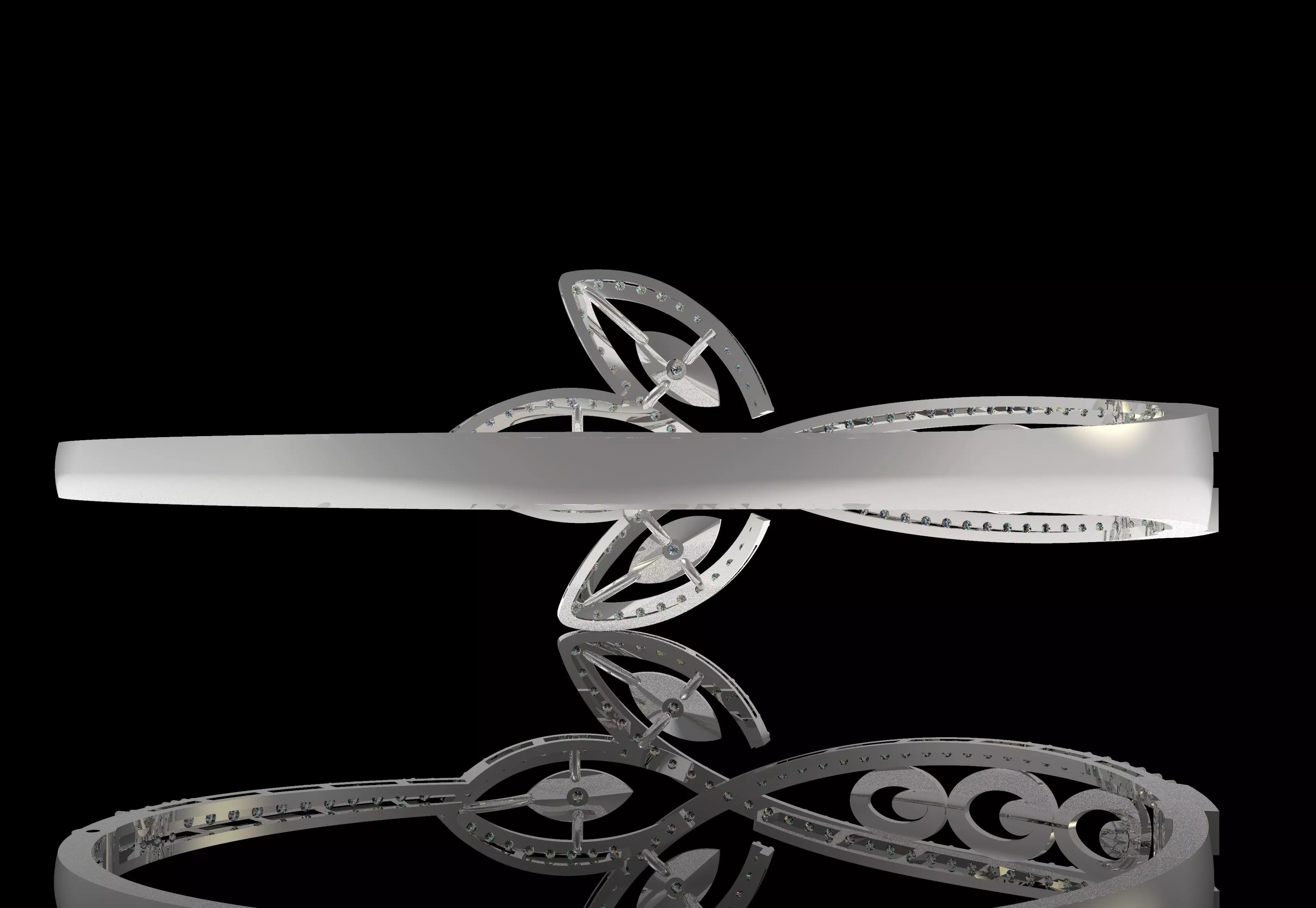 Art Deco Bracelet 04 3D print model_7