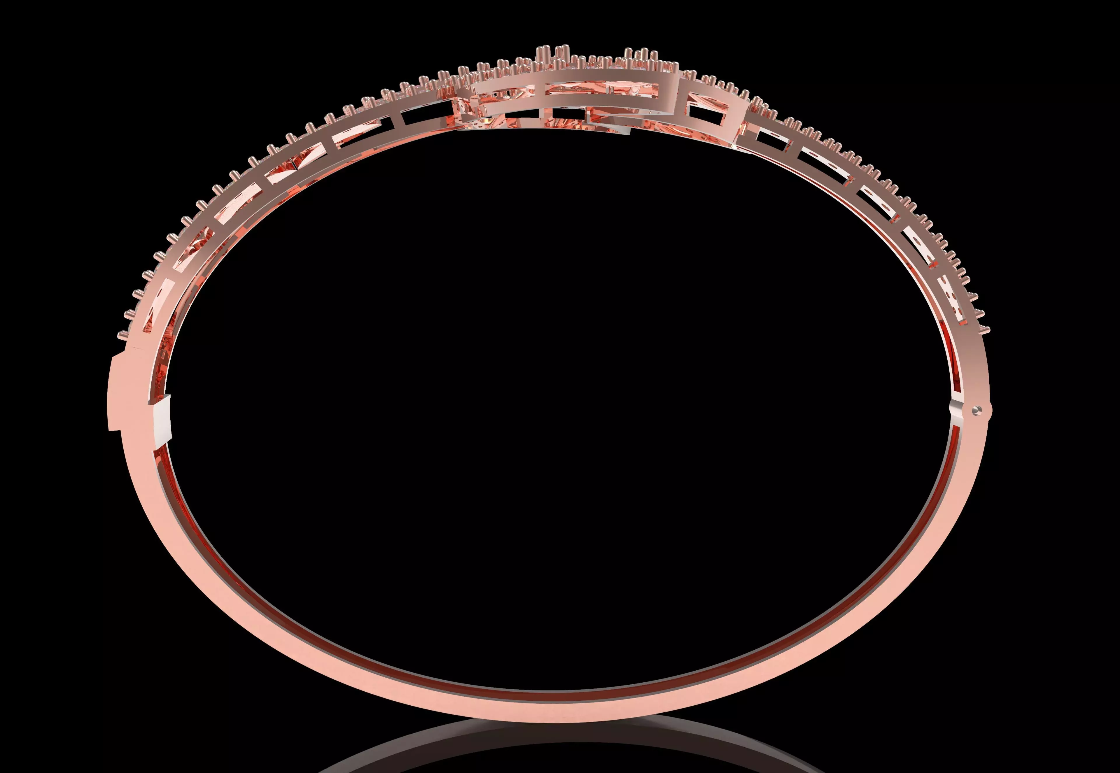 Art Deco Bracelet 04 3D print model_5