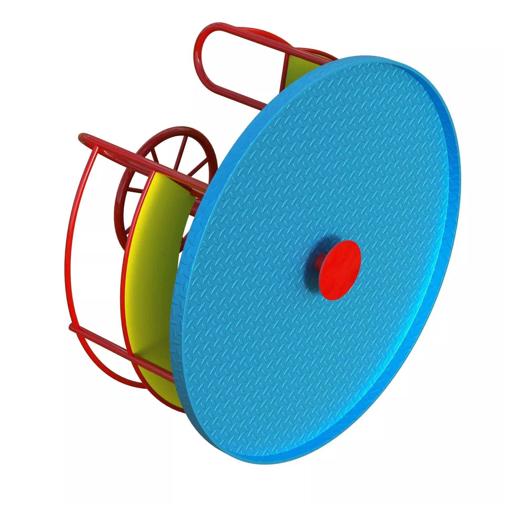 Playground Merry Go Roundabout Low-poly 3D model_9