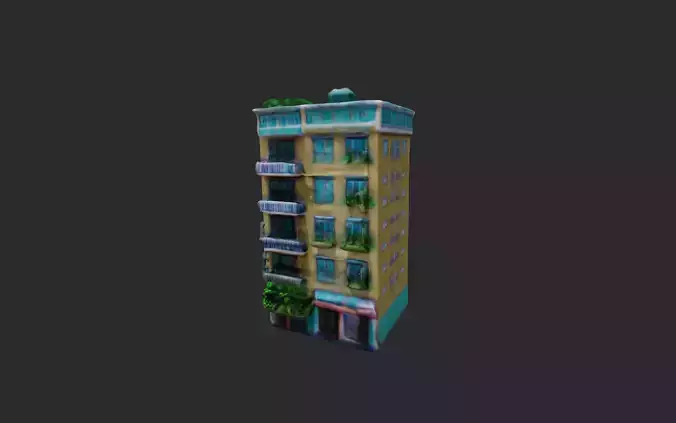 Residential Building - low poly
