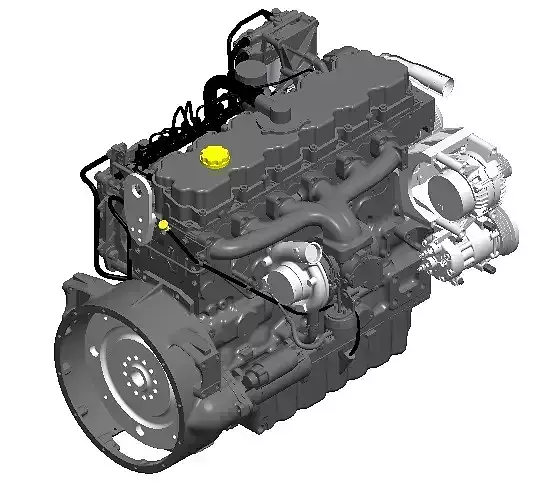 Perkins diesel engine 3D model