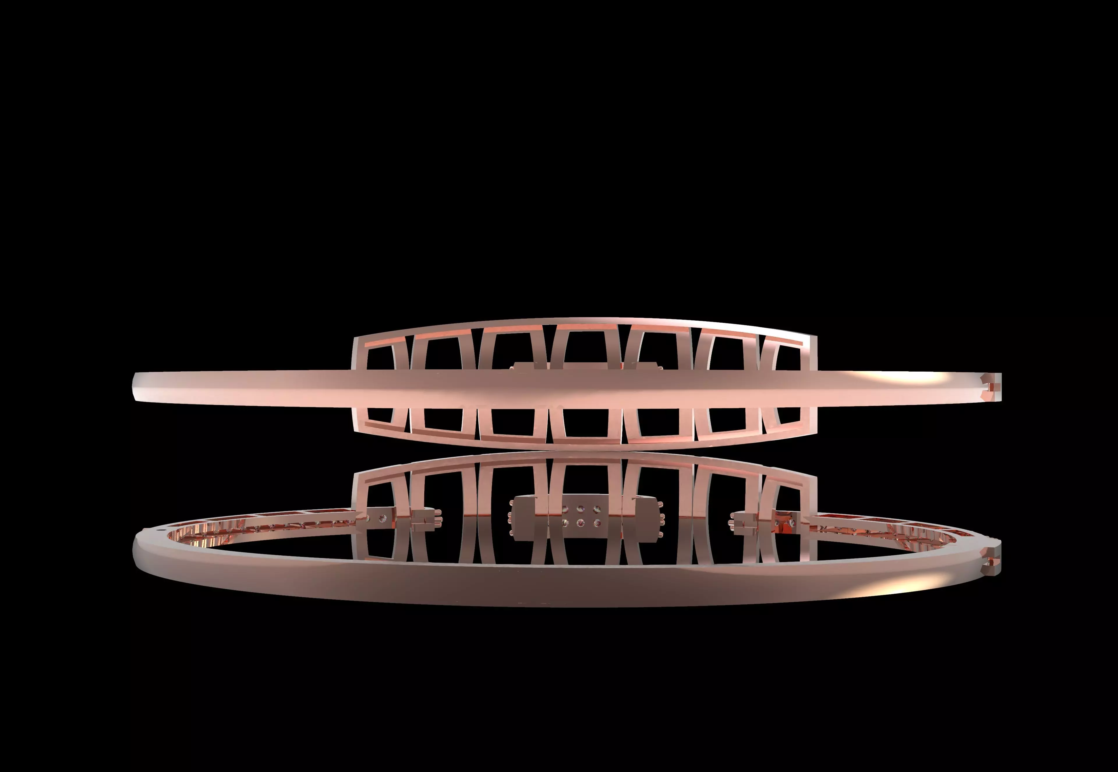 Art Deco Bracelet 06 3D print model_3