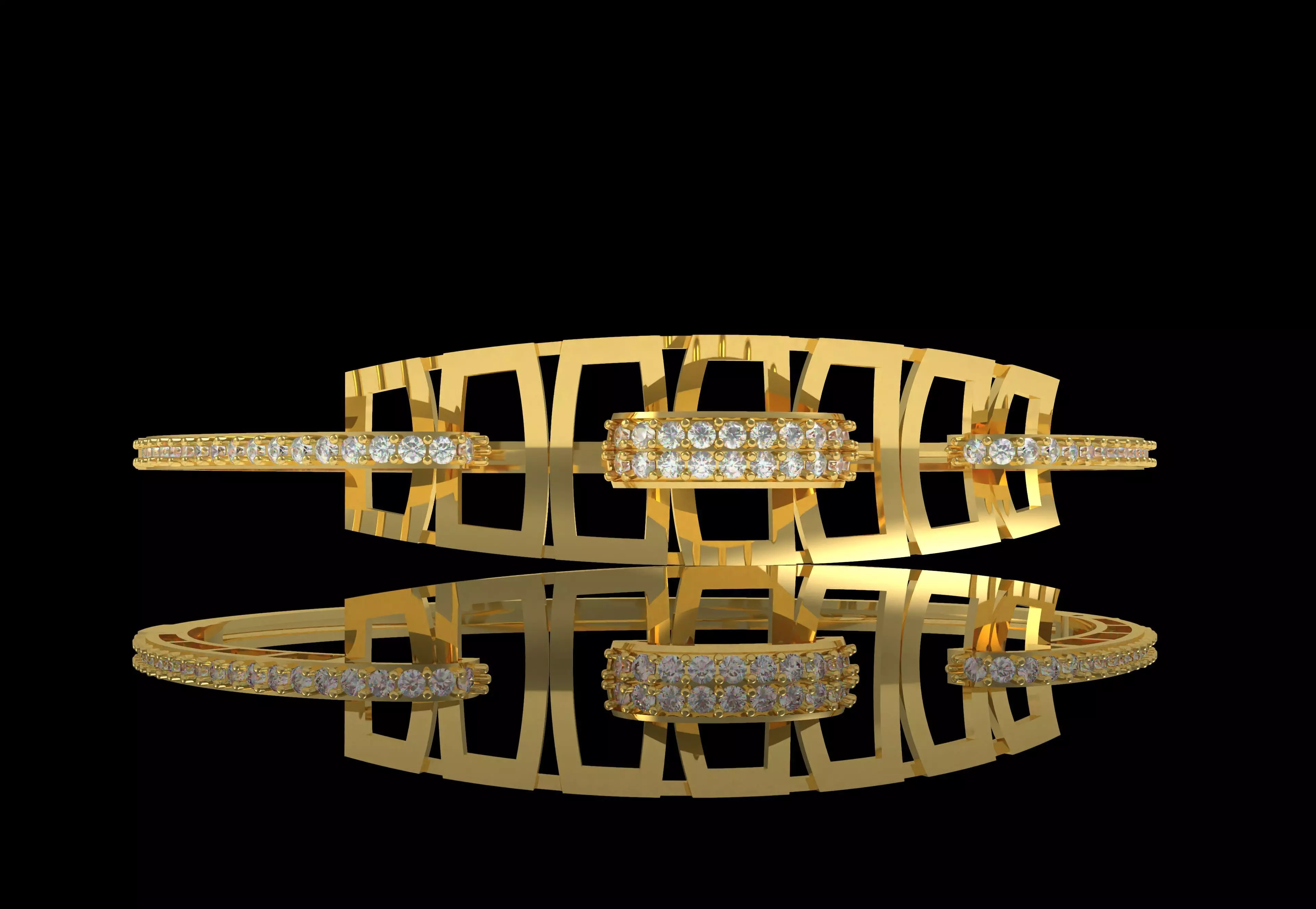 Art Deco Bracelet 06 3D print model_30