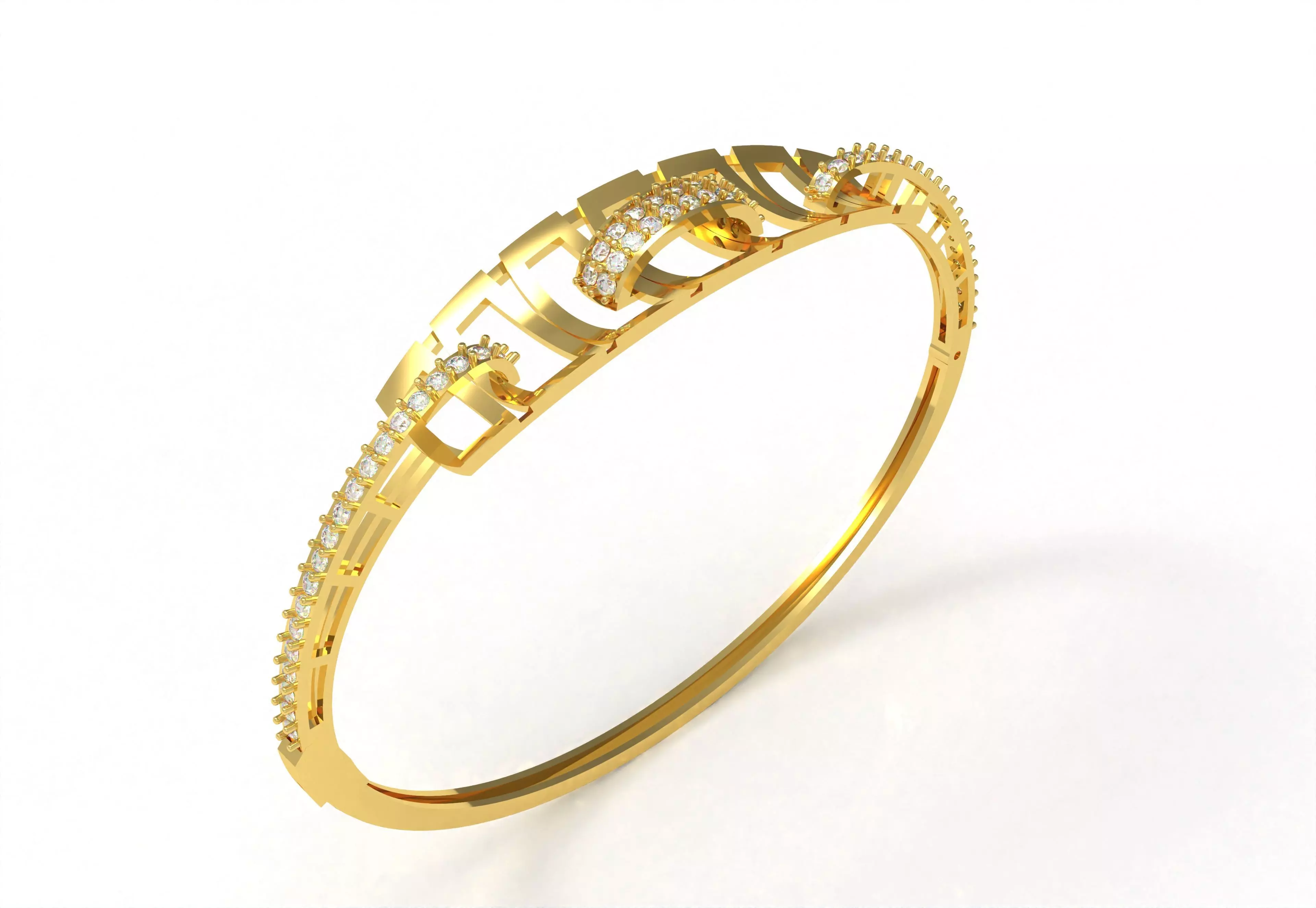 Art Deco Bracelet 06 3D print model_14