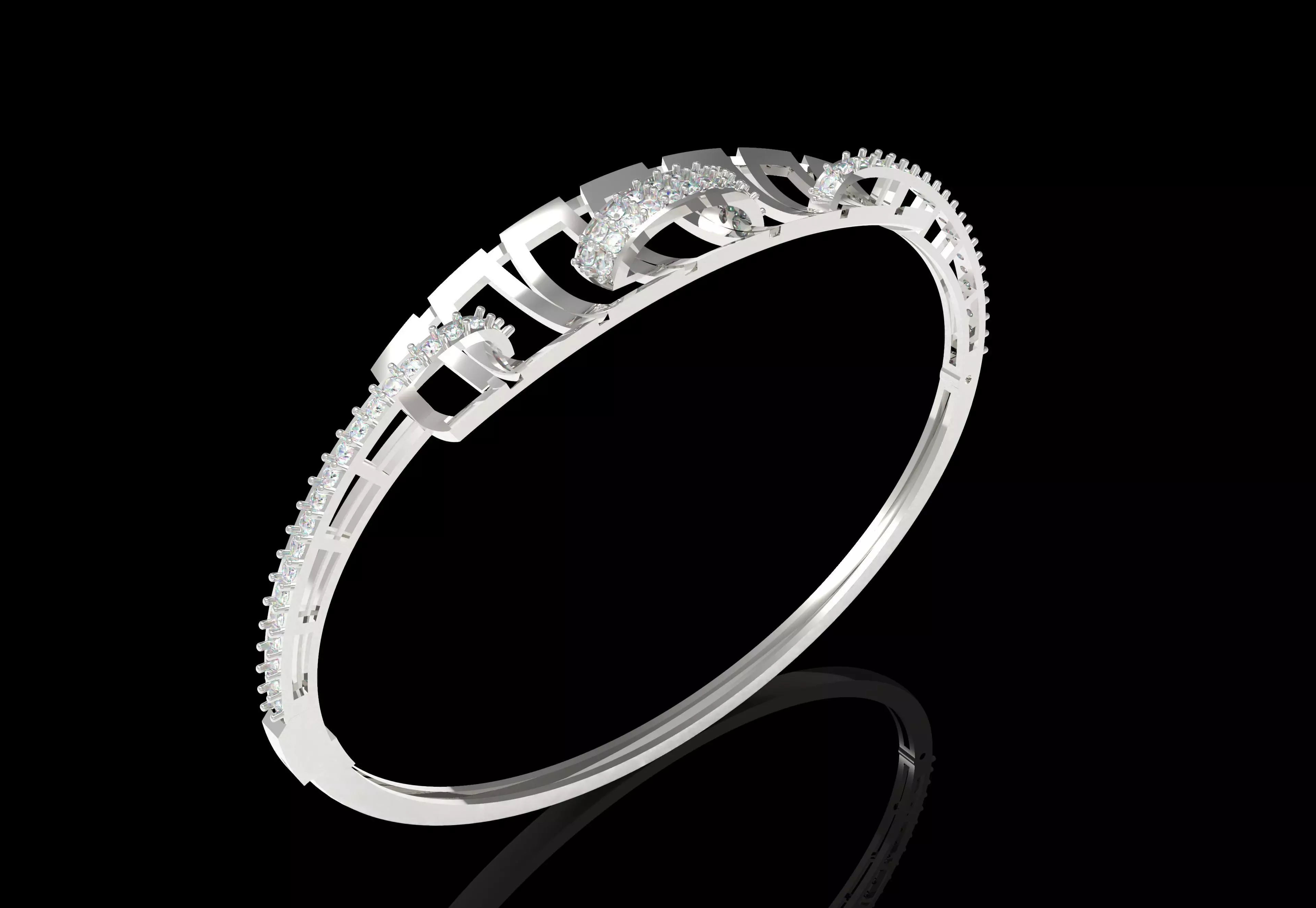 Art Deco Bracelet 06 3D print model_9
