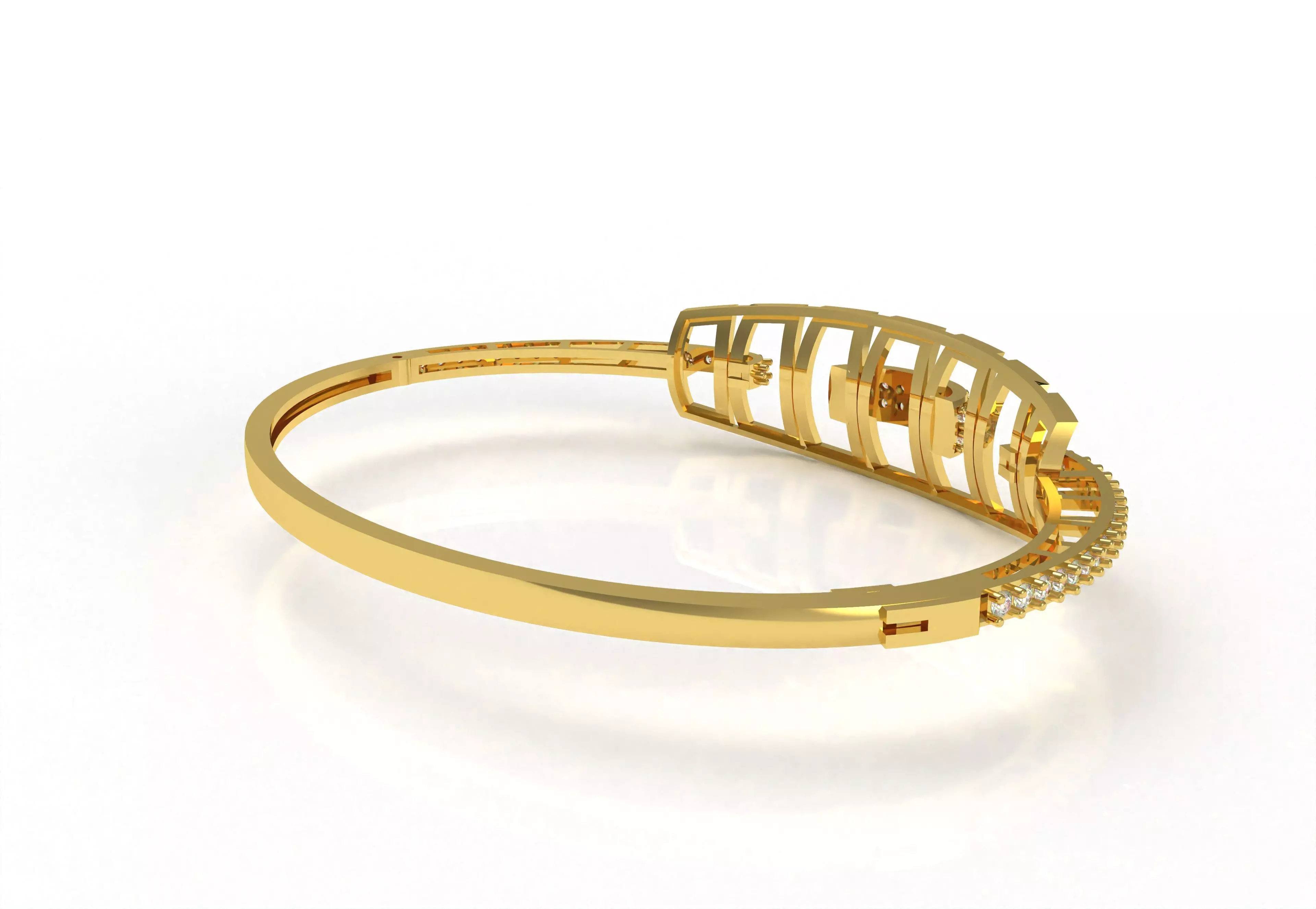 Art Deco Bracelet 06 3D print model_36