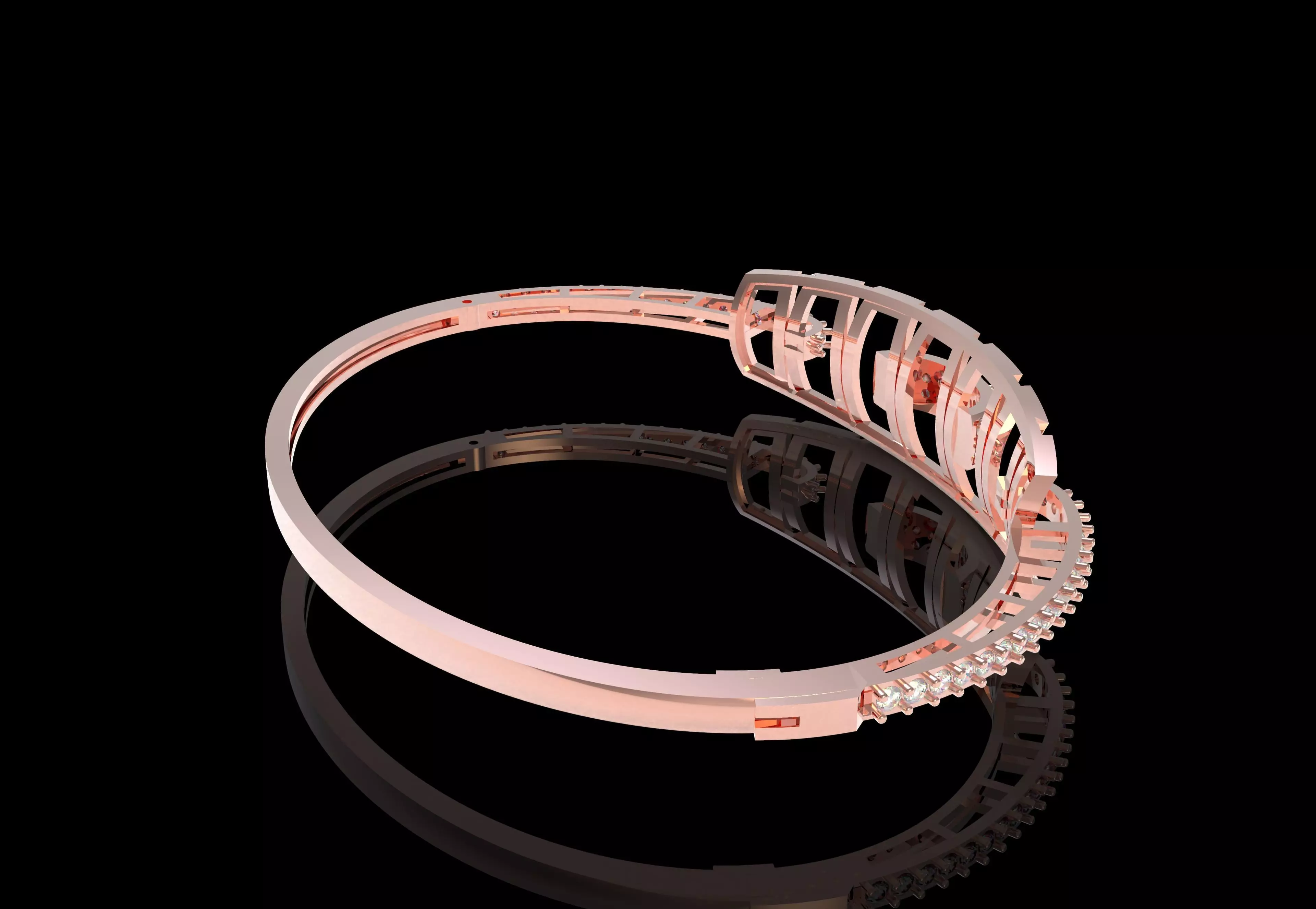 Art Deco Bracelet 06 3D print model_46