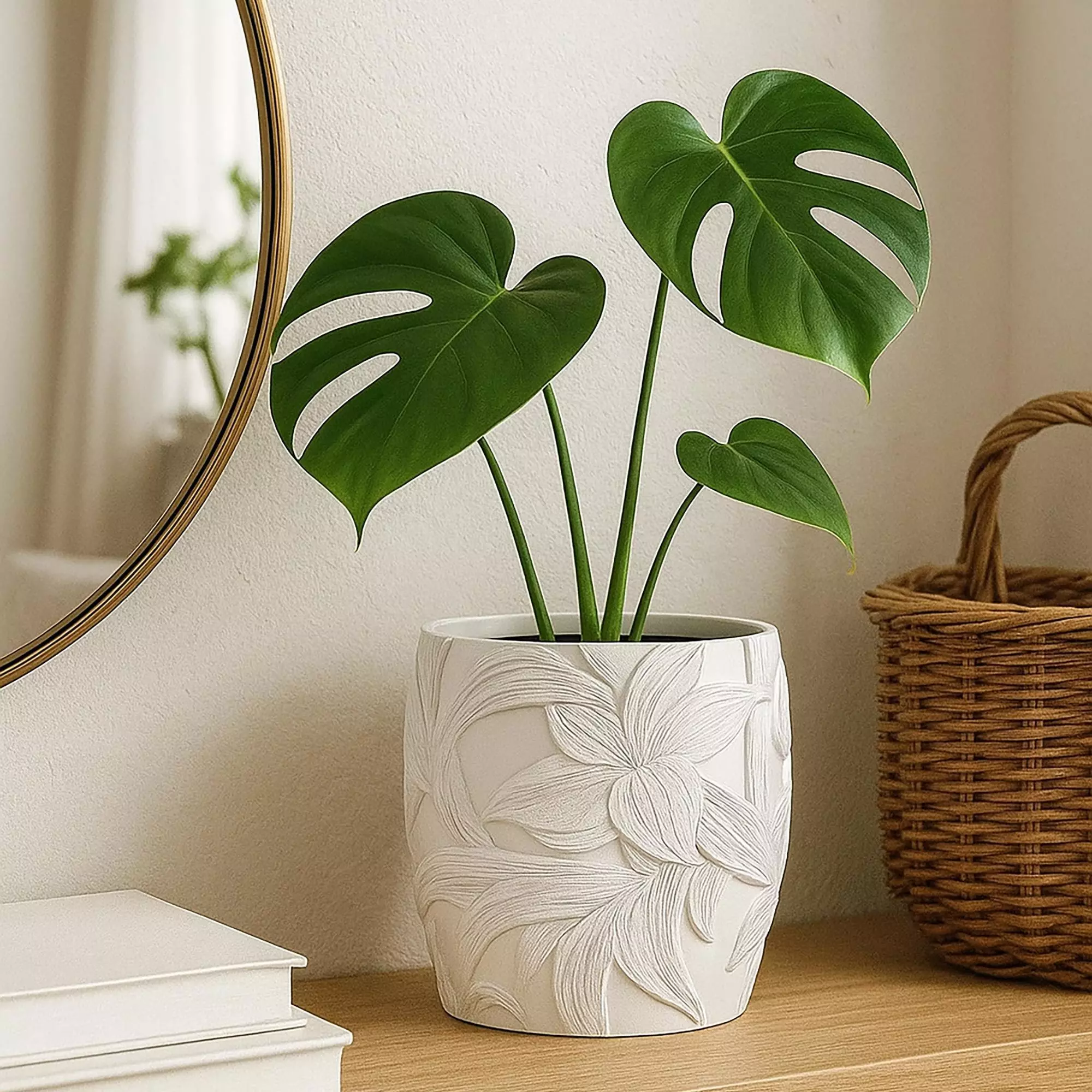 Art Nouveau Plant Pot with Drainage No Supports 3D print model