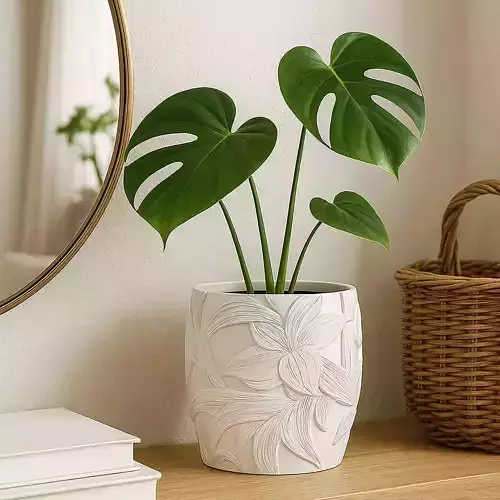 Art Nouveau Plant Pot with Drainage  No Supports 3D print model
