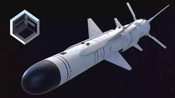 KH-35UE  Subsonic cruise anti-ship Missile 3D model
