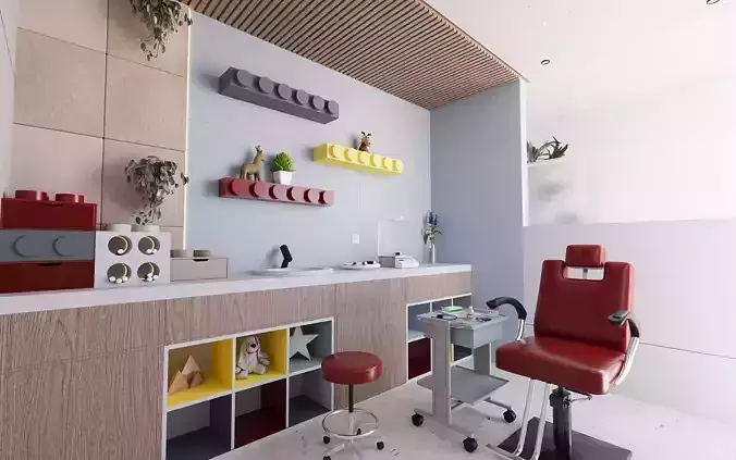 BLOOD LABORATORY OFFICE Scene for Cinema 4D and Corona Renderer 3D model