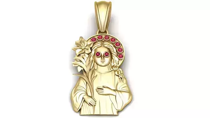 sculpted gold pendant 