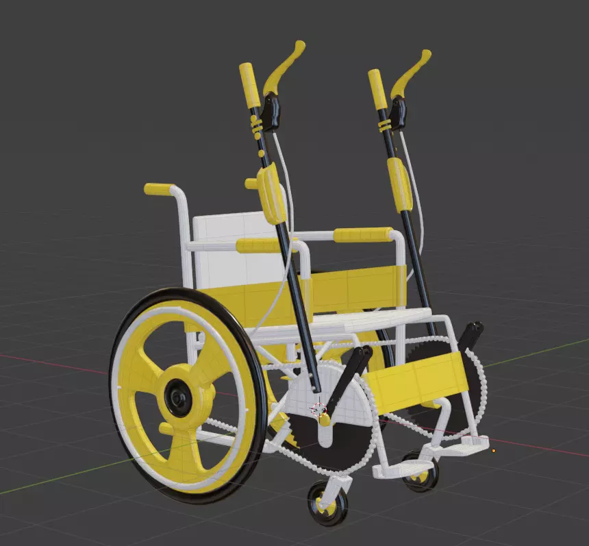 Wheel Chair Design 2025 Low-poly 3D model Low-poly 3D model_2