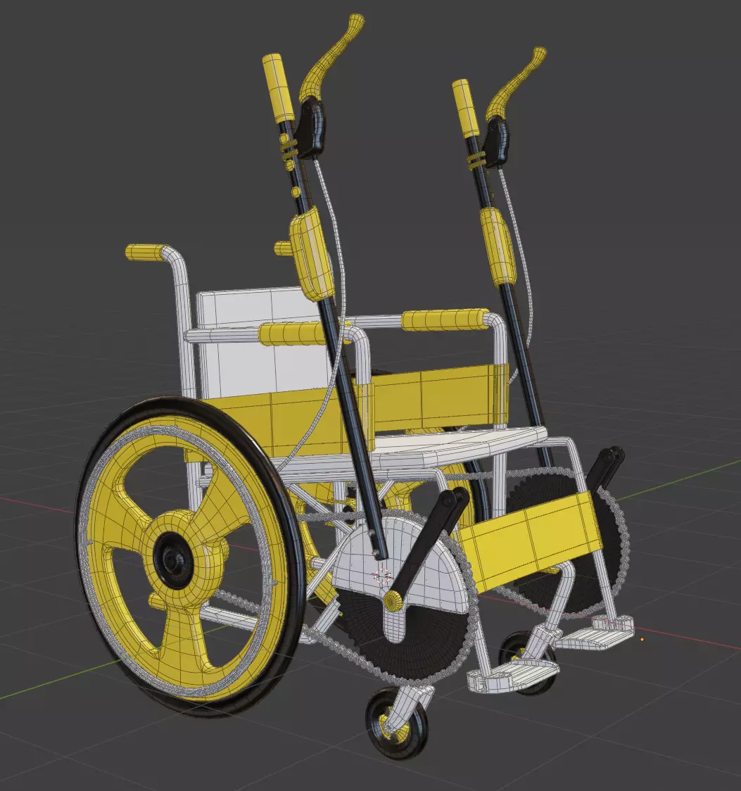 Wheel Chair Design 2025 Low-poly 3D model Low-poly 3D model_1