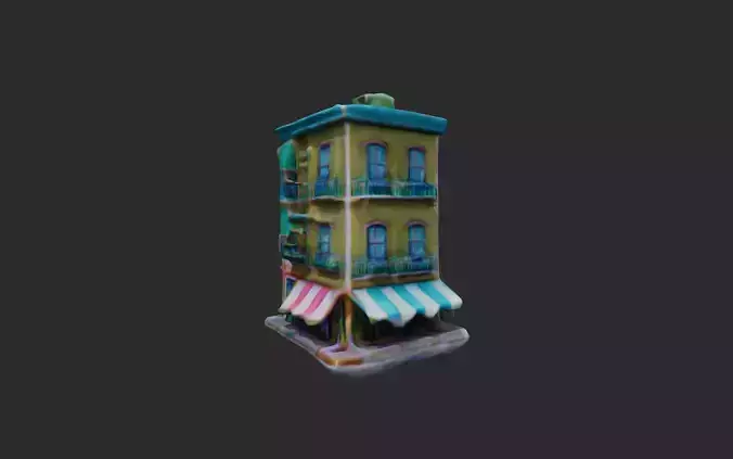 Residential Building low poly