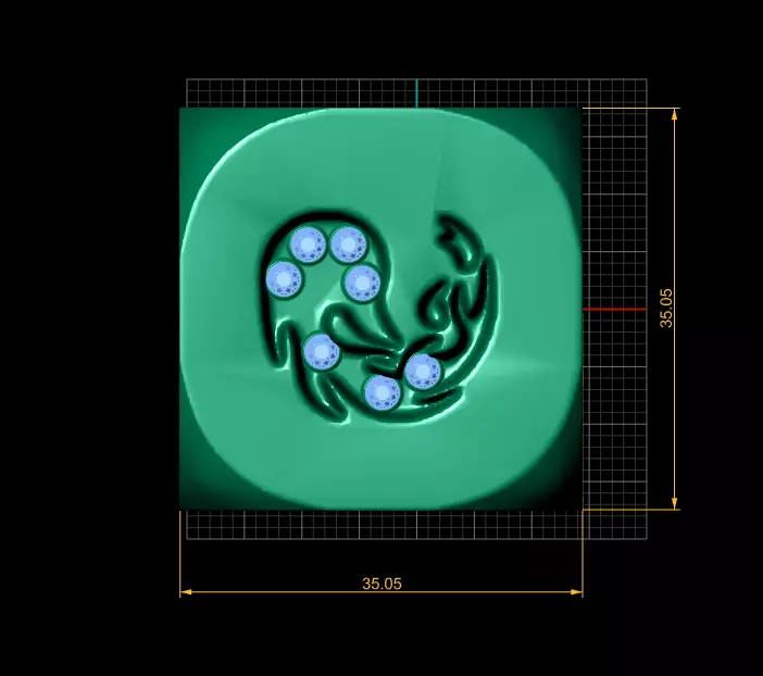 Artistic Diamond-Set Dice Pendant 3D print model_8