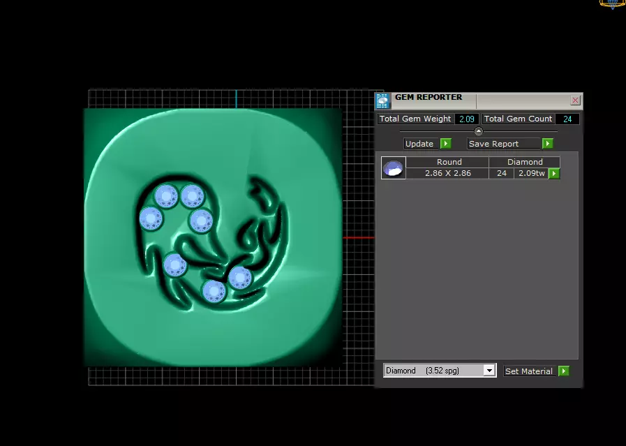 Artistic Diamond-Set Dice Pendant 3D print model_6