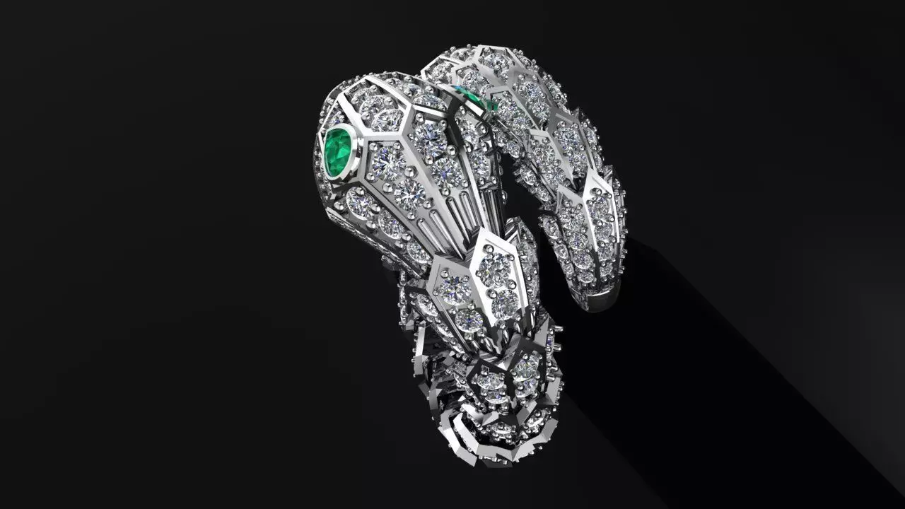 Ring Bvlgari 3D print model_3