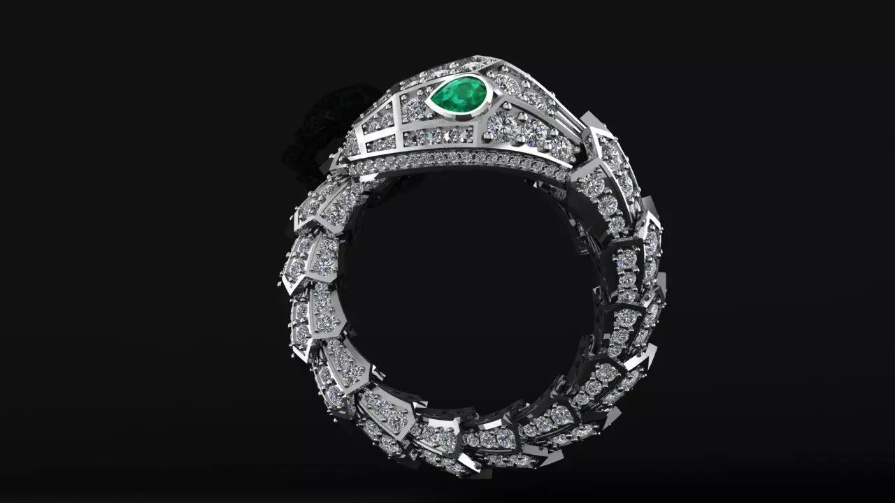 Ring Bvlgari 3D print model_2