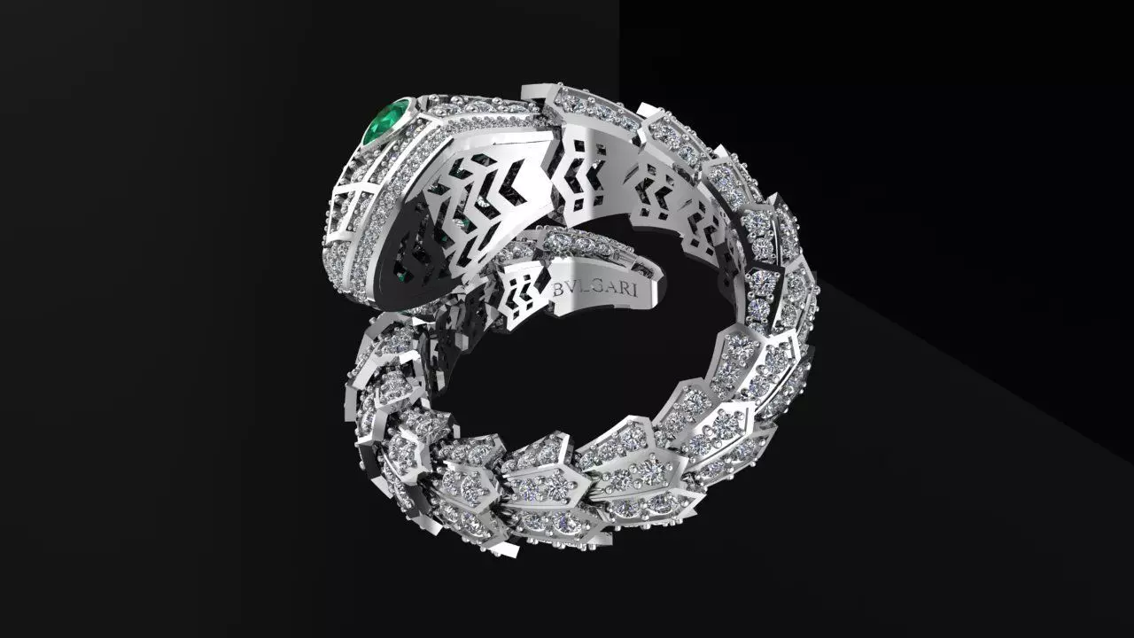 Ring Bvlgari 3D print model_7