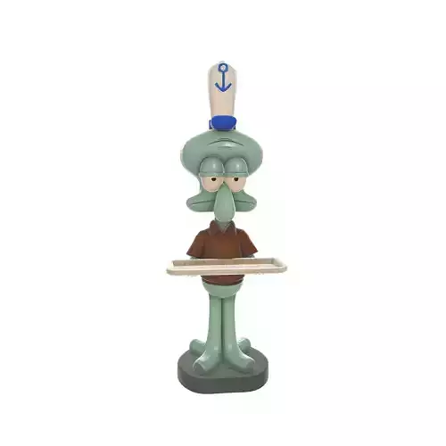 Squidward Waiter SpongeBob SquarePants Cartoon Character 3D print model