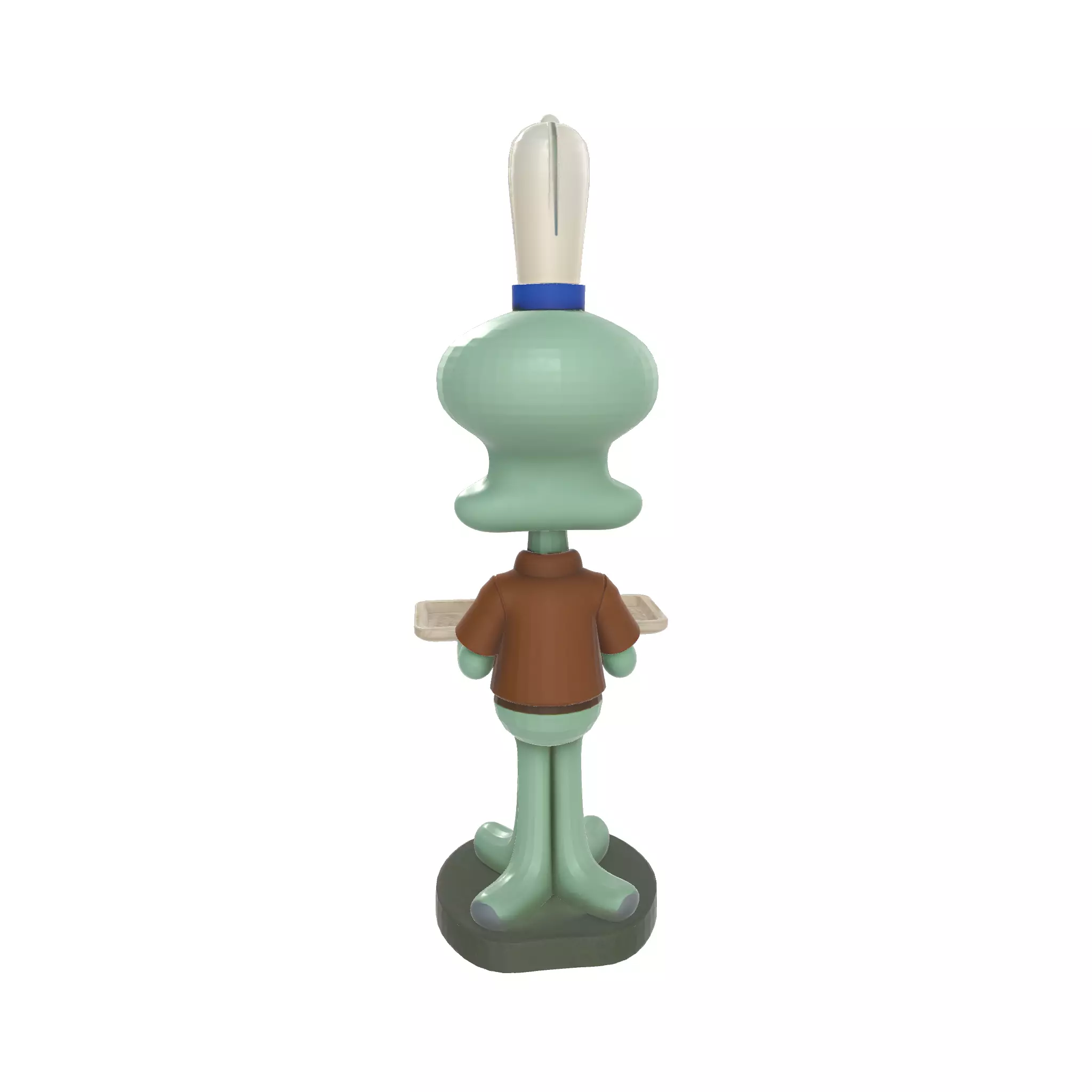 Squidward Waiter SpongeBob SquarePants Cartoon Character 3D print model_3