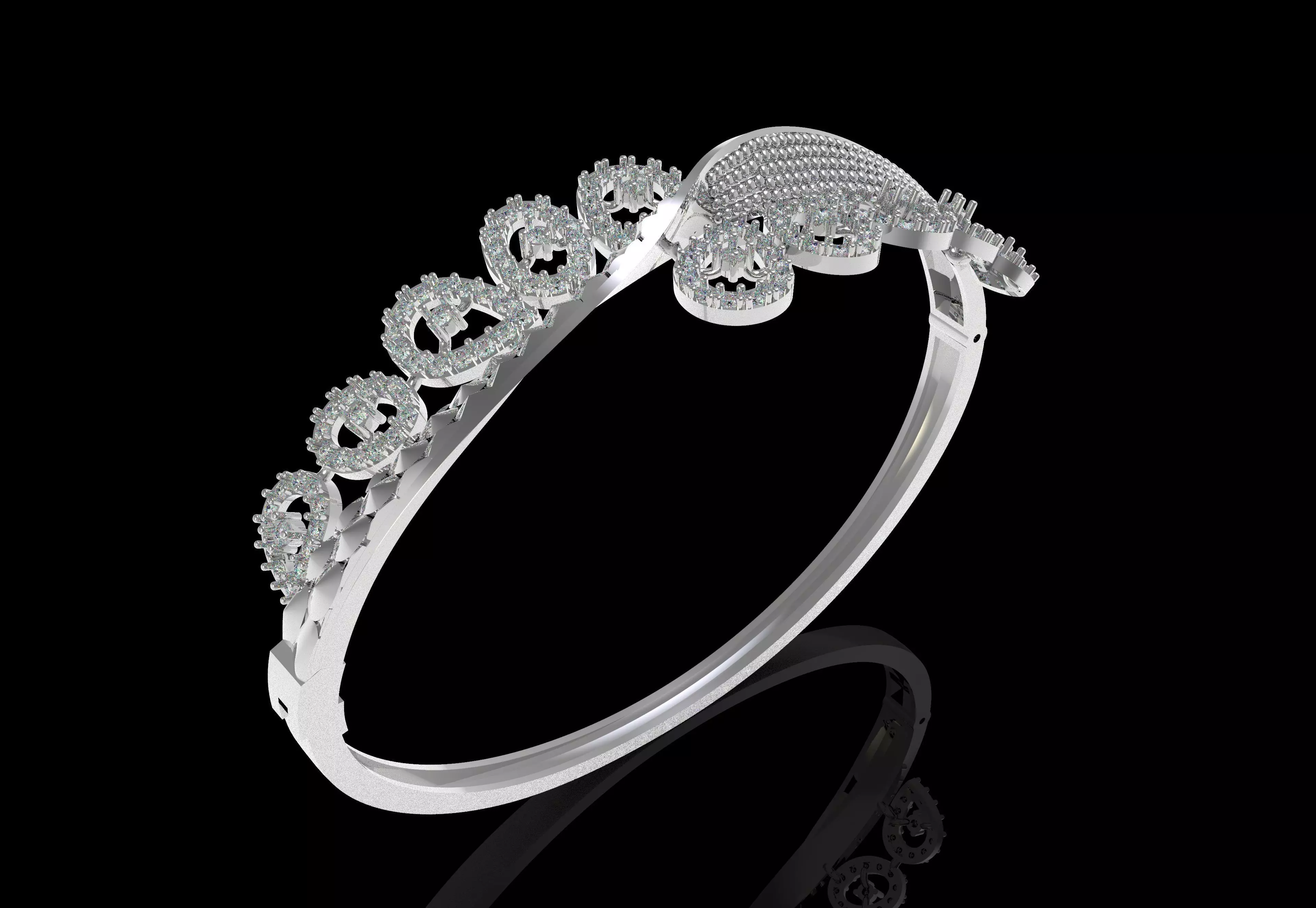 Art Deco Bracelet 14 3D print model_19