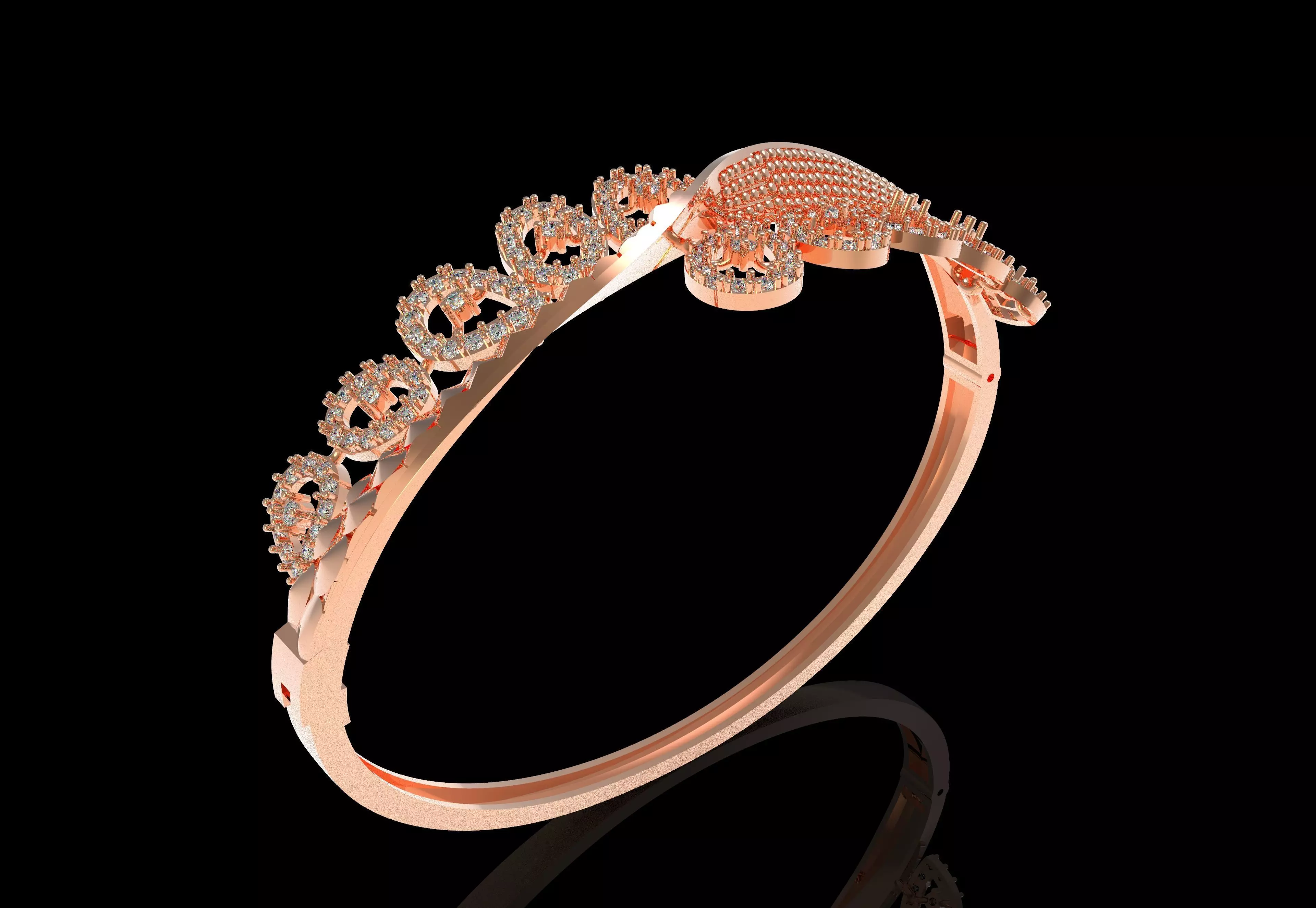 Art Deco Bracelet 14 3D print model_25