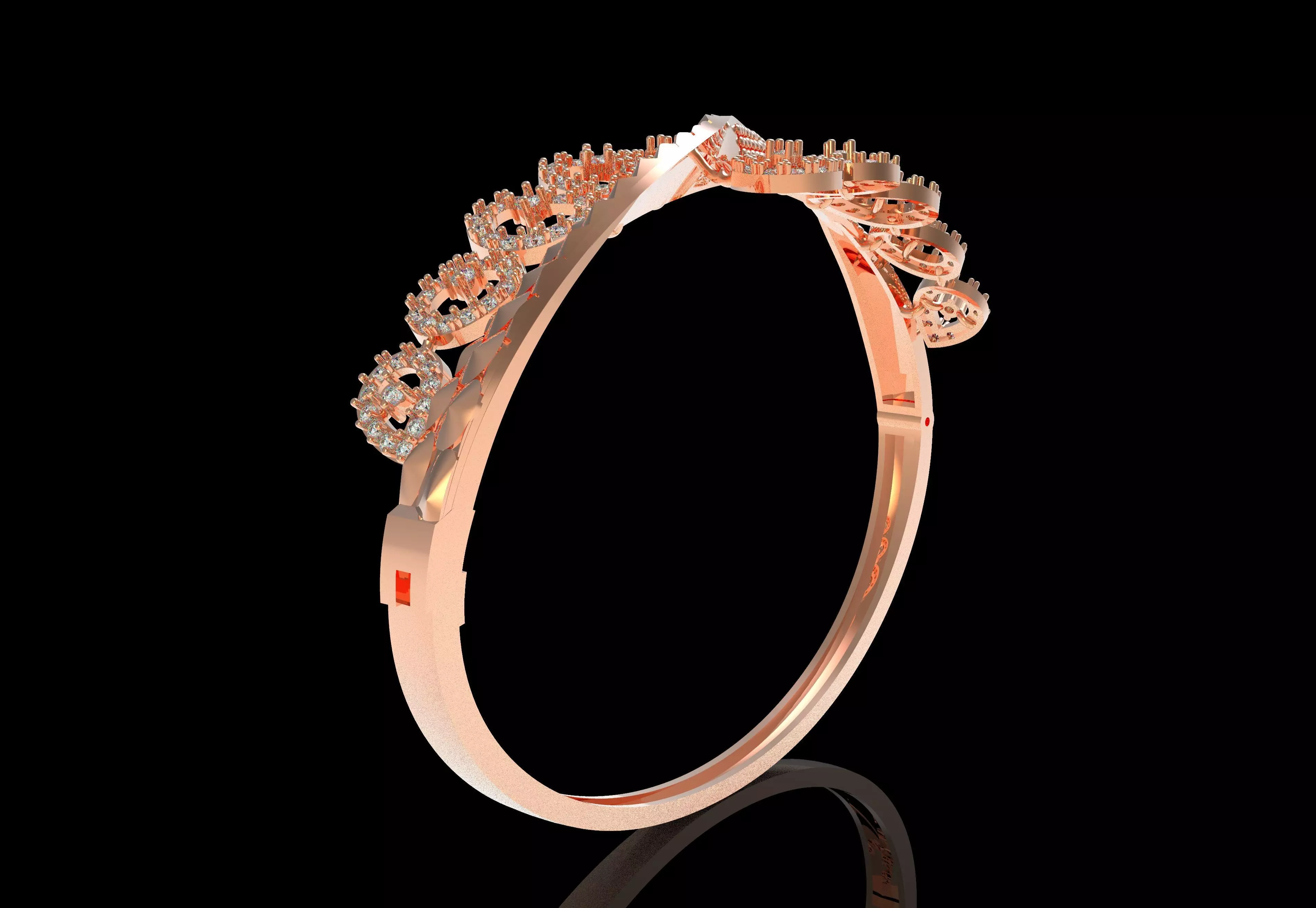 Art Deco Bracelet 14 3D print model_4